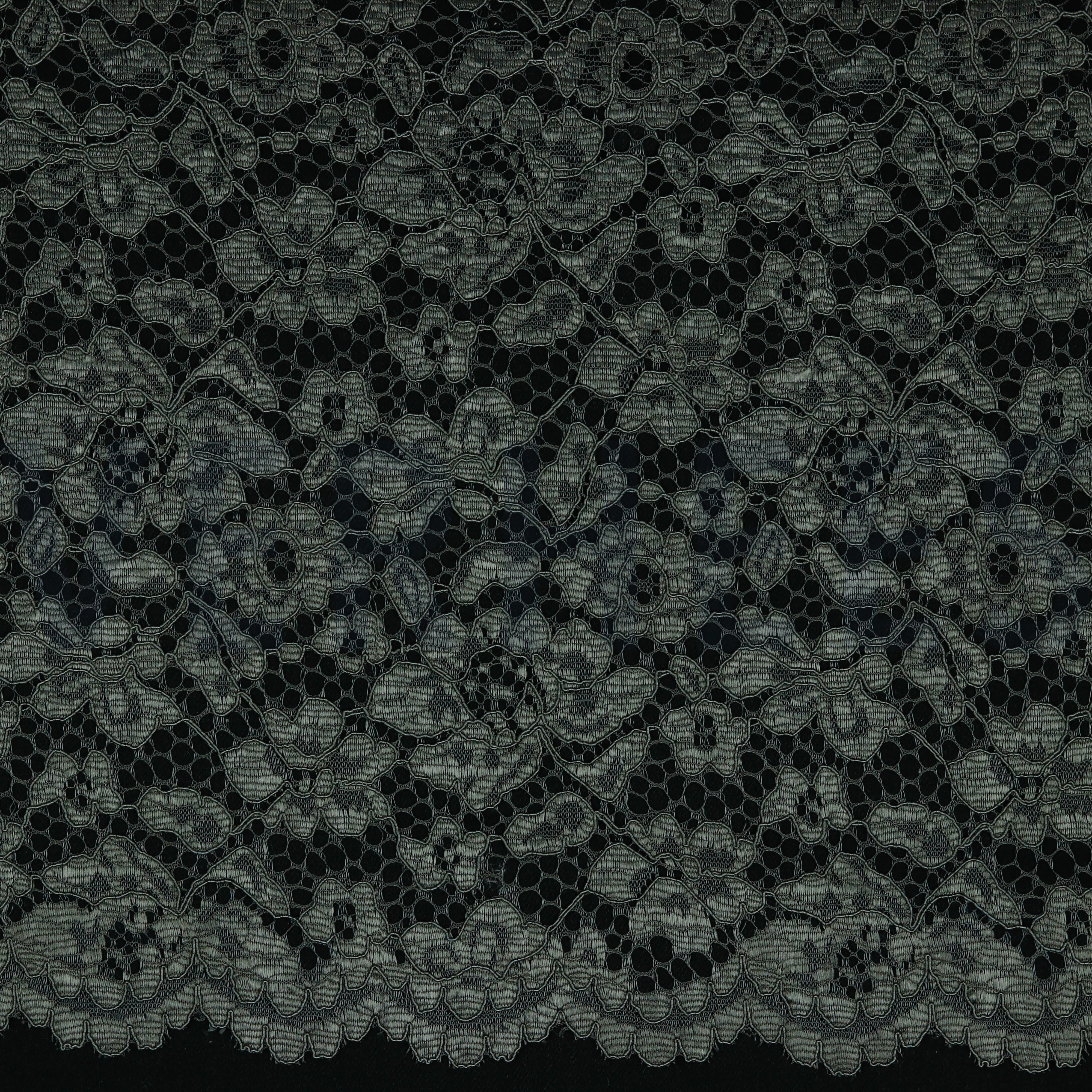 LACE BORDER 2 SIDES DARK GREY  (high resolution)