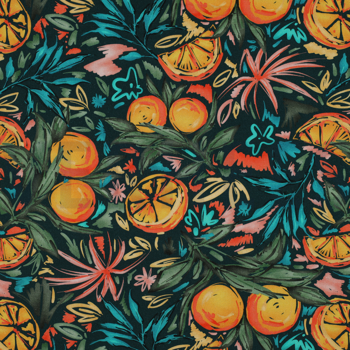 CANVAS DIGITAL ORANGES DARK GREEN (high resolution)