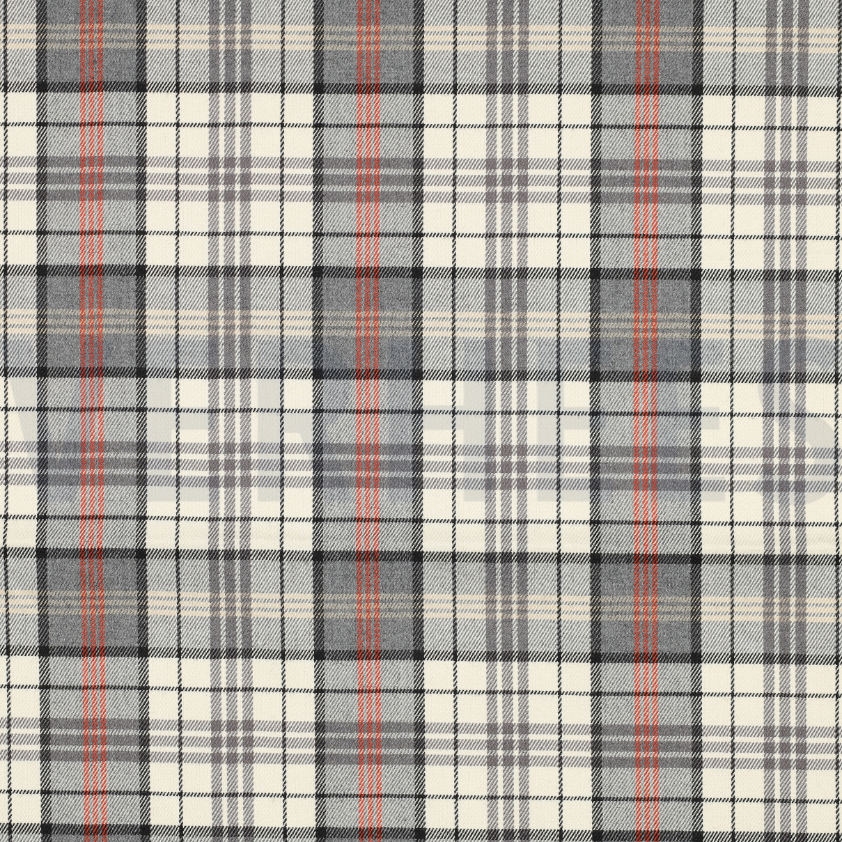 TARTAN CHECK ECRU/GREY/ORANGE (high resolution)