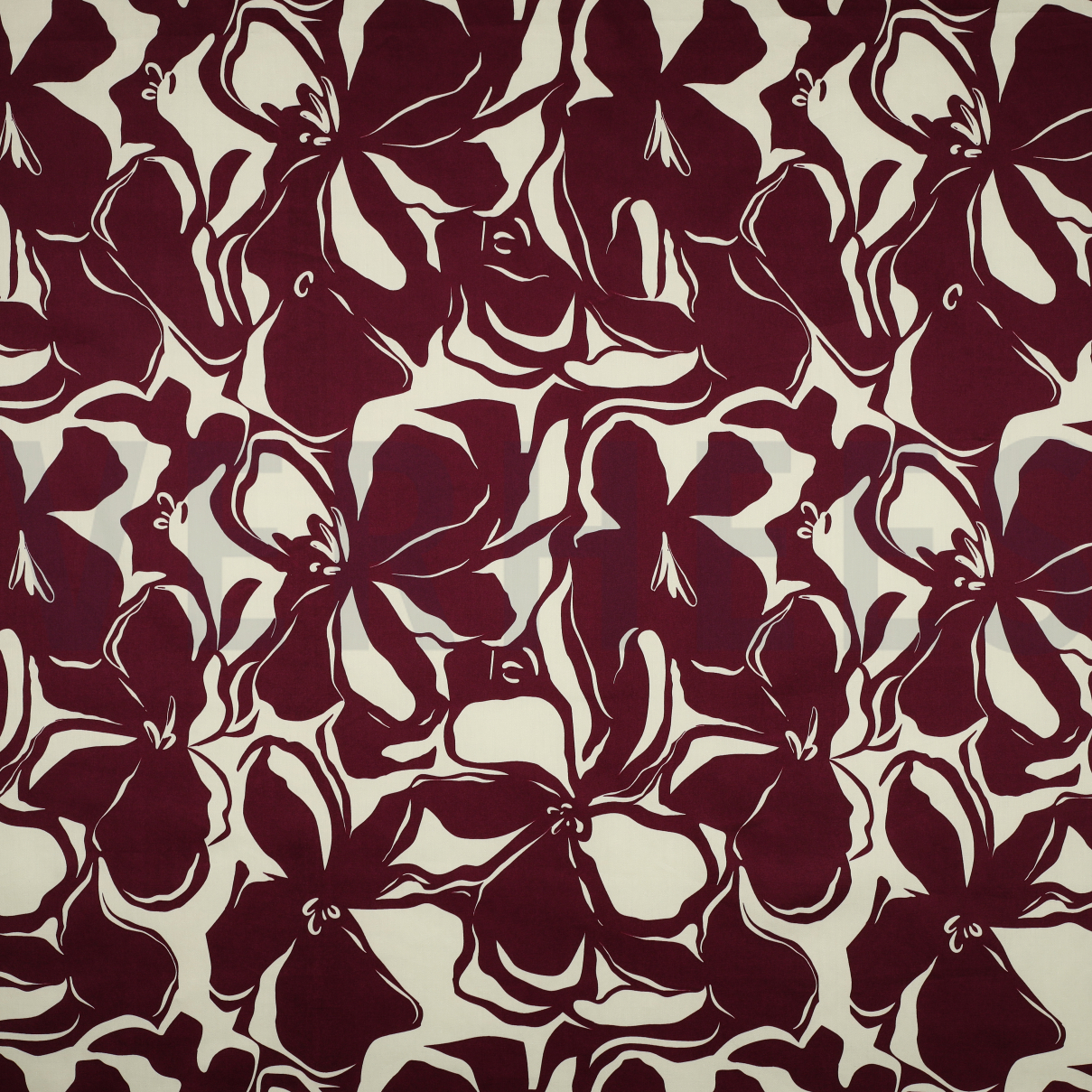 COTTON SATIN FLOWERS BORDEAUX (high resolution)