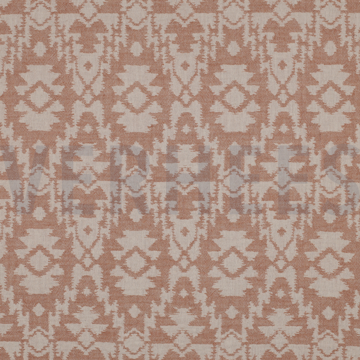 DOUBLE GAUZE JACQUARD AZTEC COGNAC (high resolution)