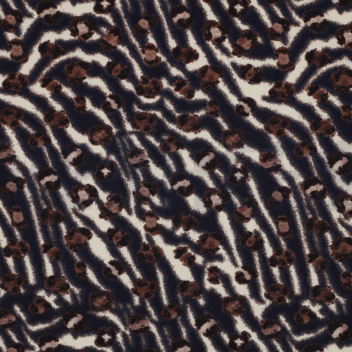 MAGNOLIA STRETCH ANIMAL SKIN NAVY (high resolution)