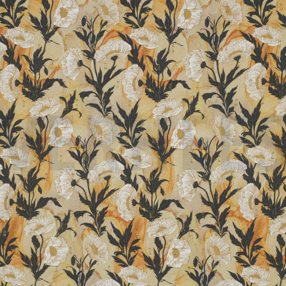 VISCOSE LUREX DIGITAL FLOWERS OCHRE (high resolution)