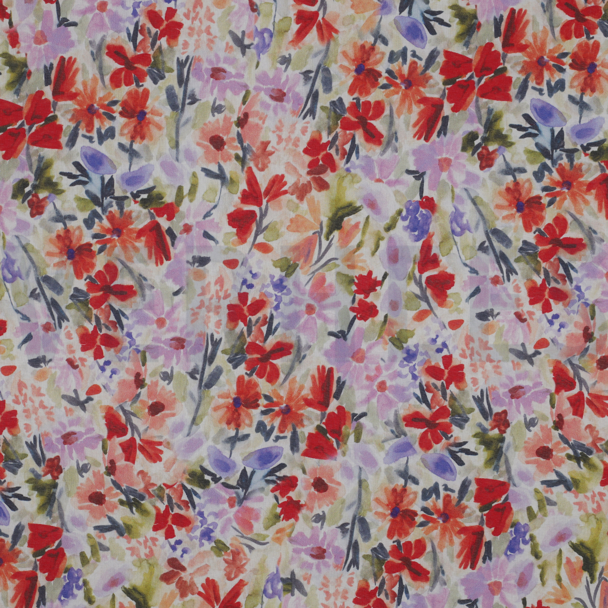 COTTON VOILE DIGITAL FLOWERS PURPLE (high resolution)