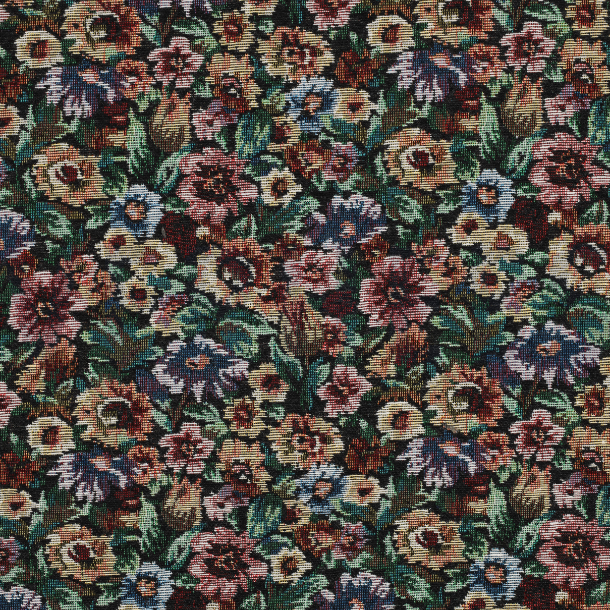 GOBELIN FLOWERS BLACK (high resolution)