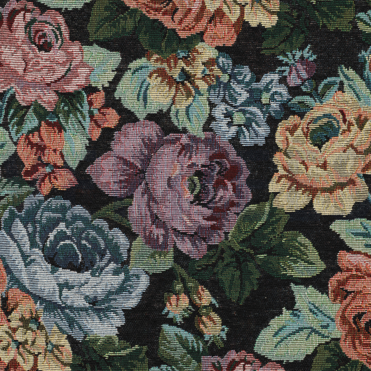 GOBELIN FLOWERS BLACK (high resolution)