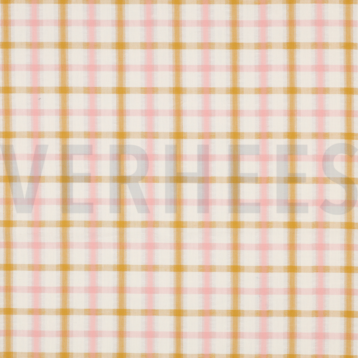 COTTON SEERSUCKER YARN DYED CHECKS ECRU (high resolution)