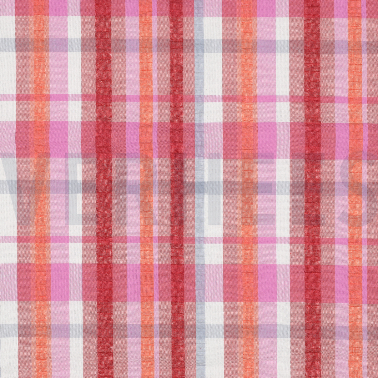 COTTON SEERSUCKER YARN DYED CHECK PINK (high resolution)