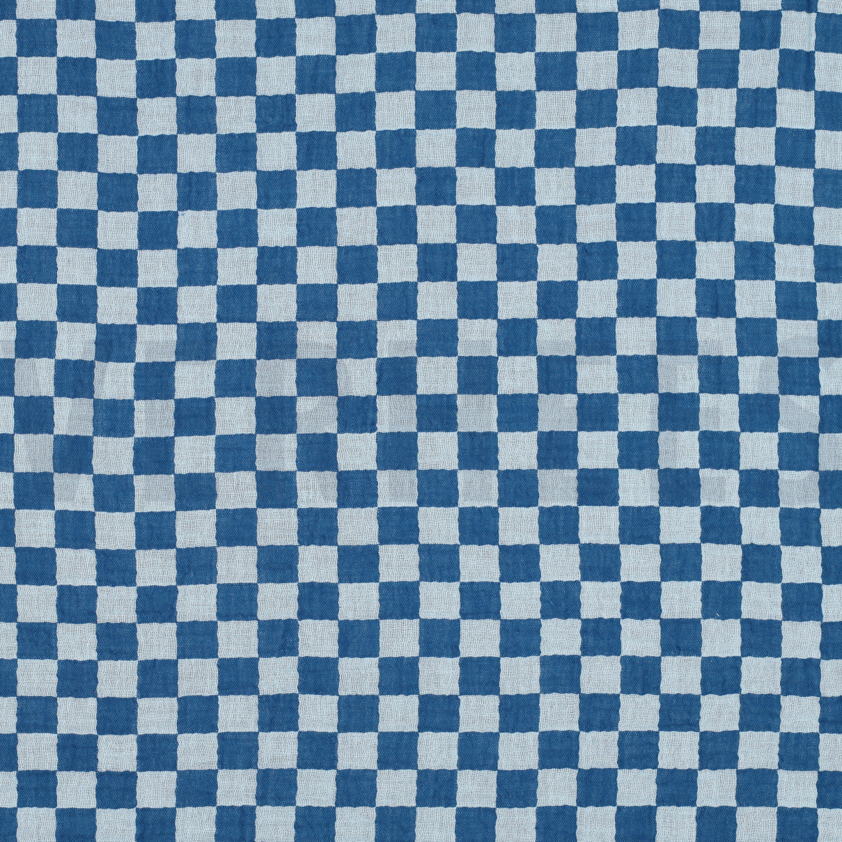 DOUBLE GAUZE DOUBLE SIDED CHECKS BLUE (high resolution)