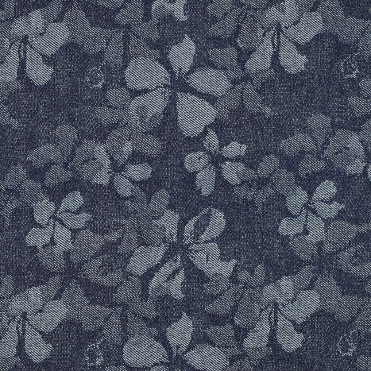 DENIM JACQUARD FLOWERS INDIGIO (high resolution)