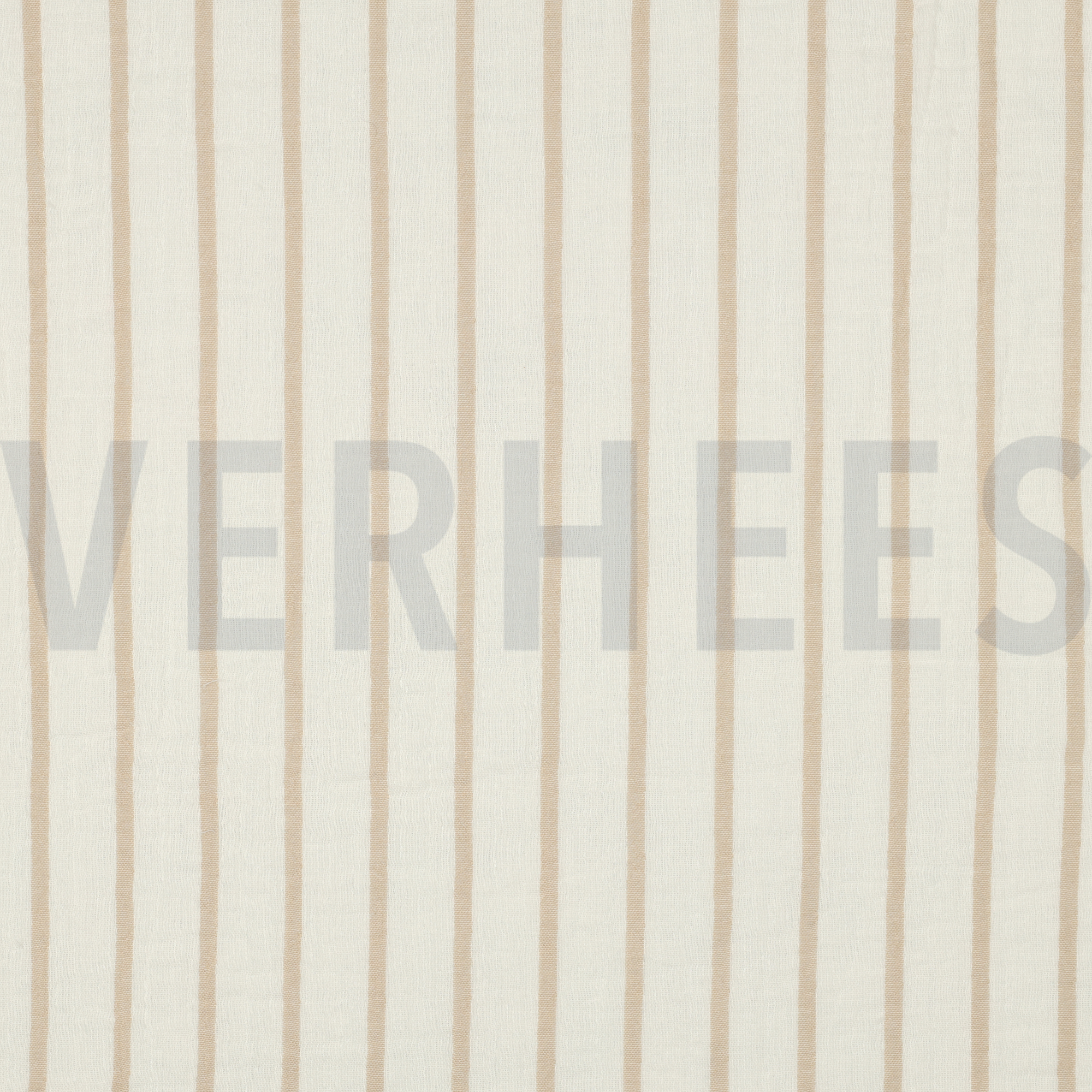 DOUBLE GAUZE YARN DYED STRIPES BEIGE (high resolution)