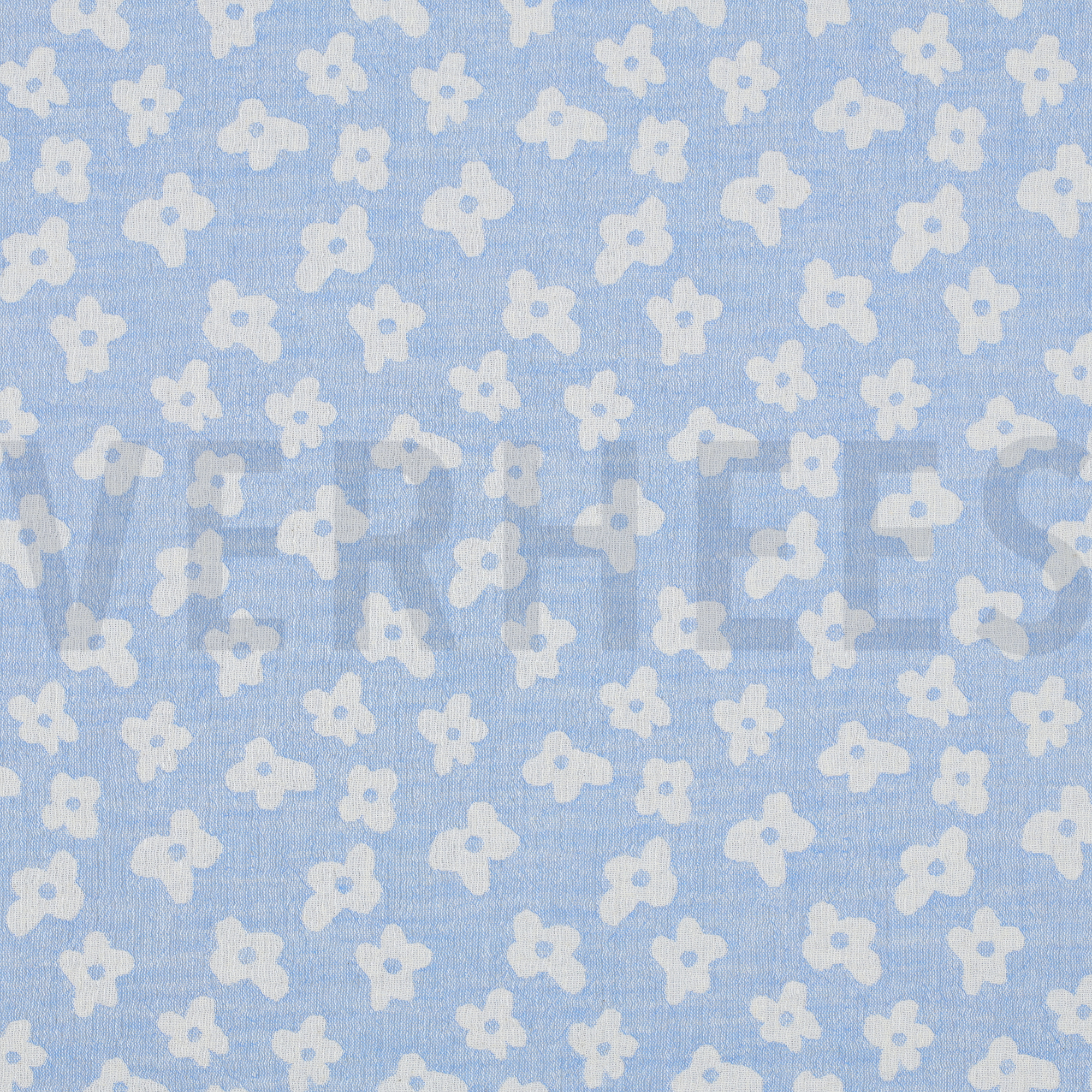 DOUBLE GAUZE JACQUARD FLOWERS ROYAL BLUE (high resolution)