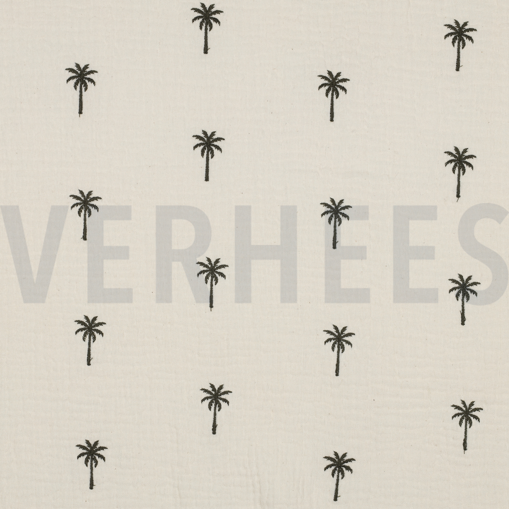 DOUBLE GAUZE EMBROIDERY PALM TREES NATURAL WASHED (high resolution)