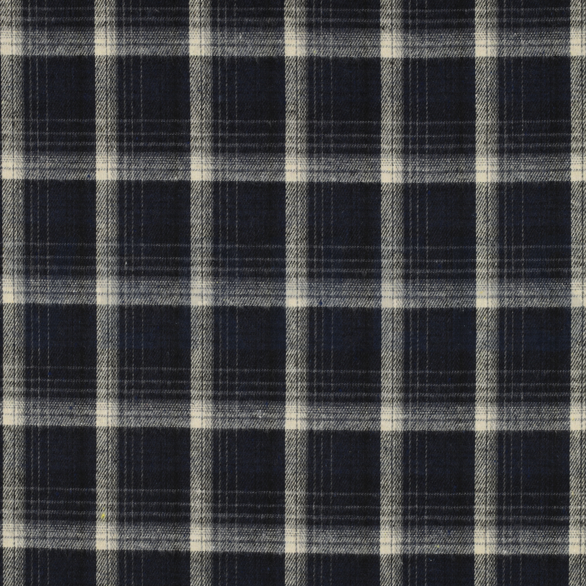 BRUSHED YARN DYED CHECKS NAVY (high resolution)