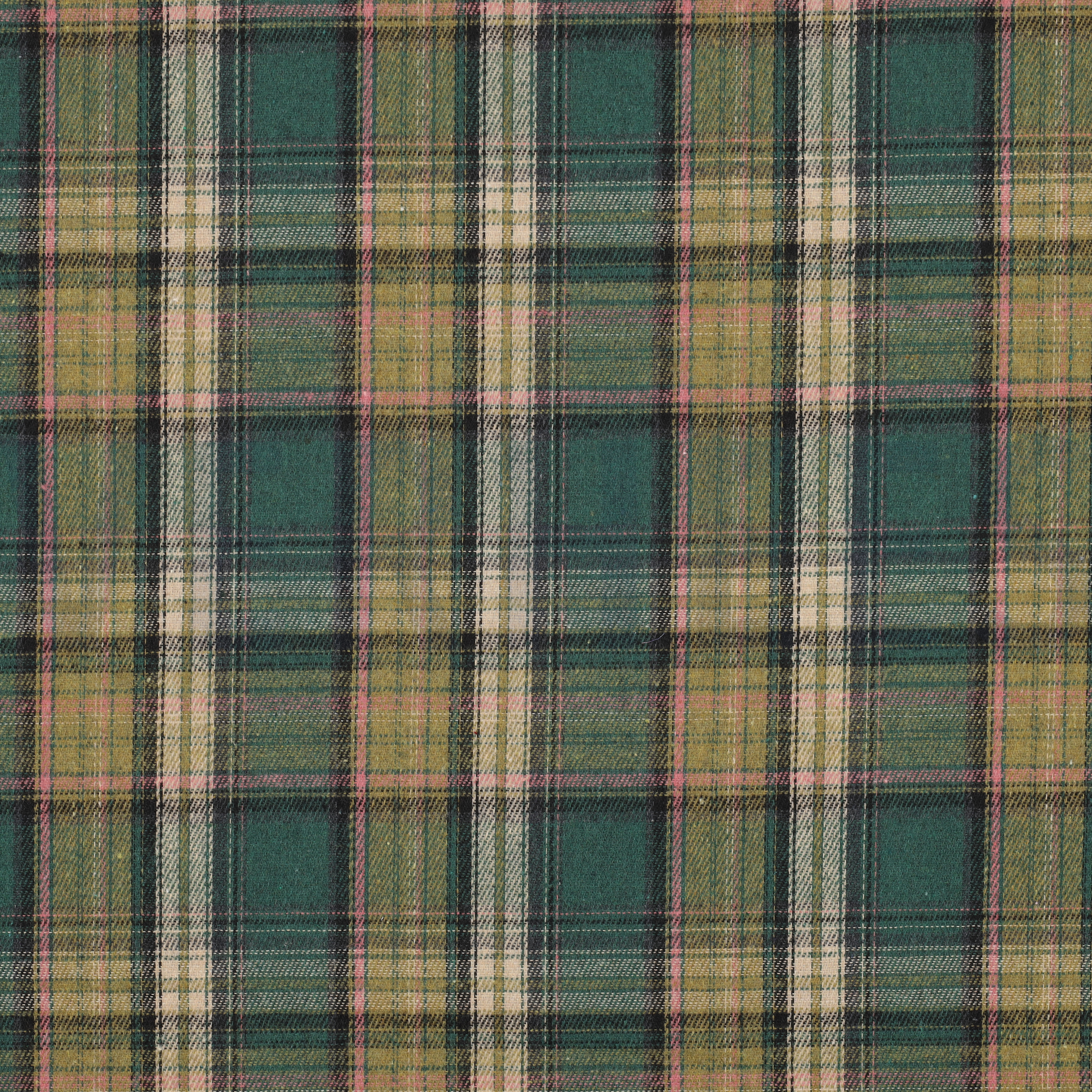 BRUSHED YARN DYED CHECKS GREEN (high resolution)