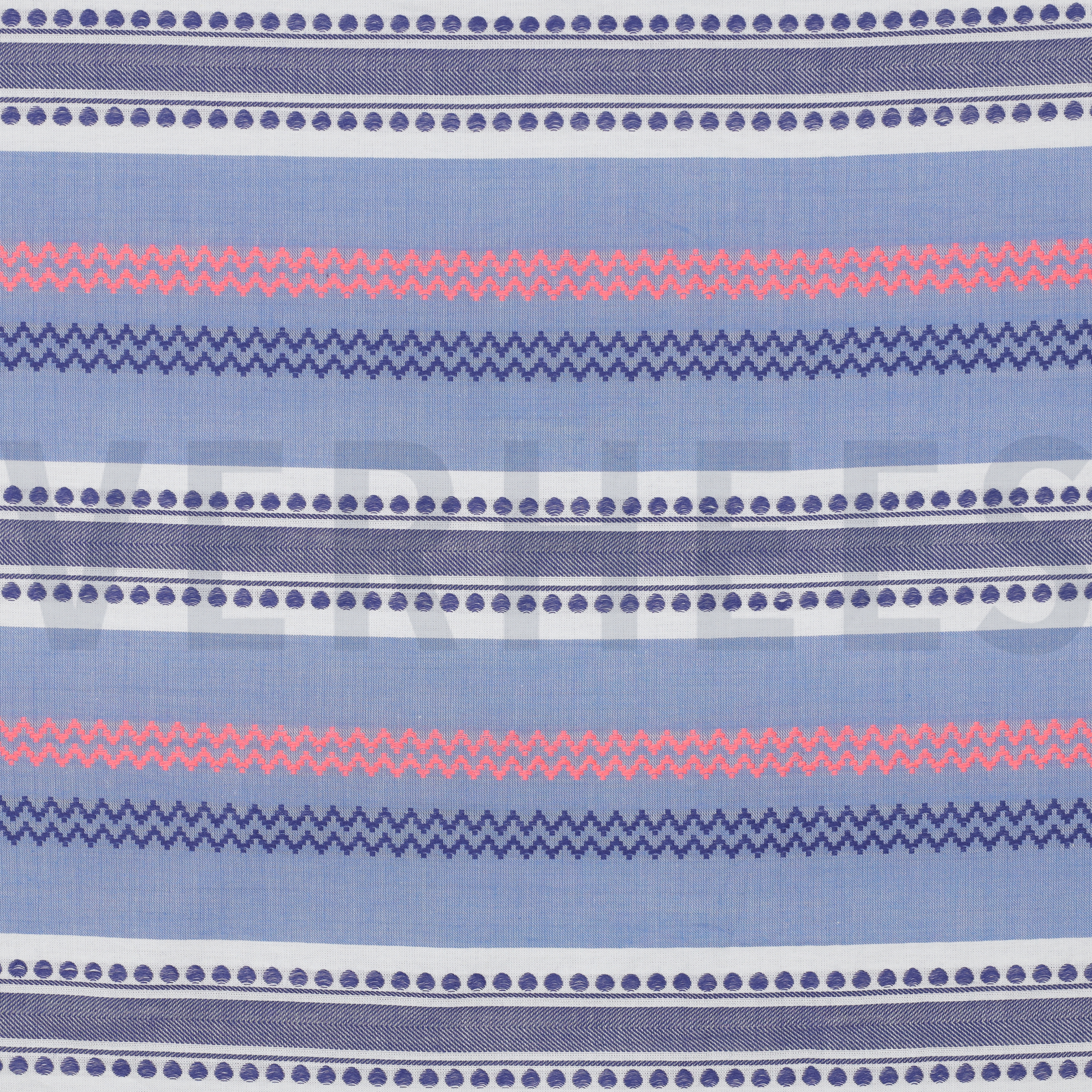 COTTON YARN DYED JACQUARD NEON LIGHT BLUE / PINK (high resolution)