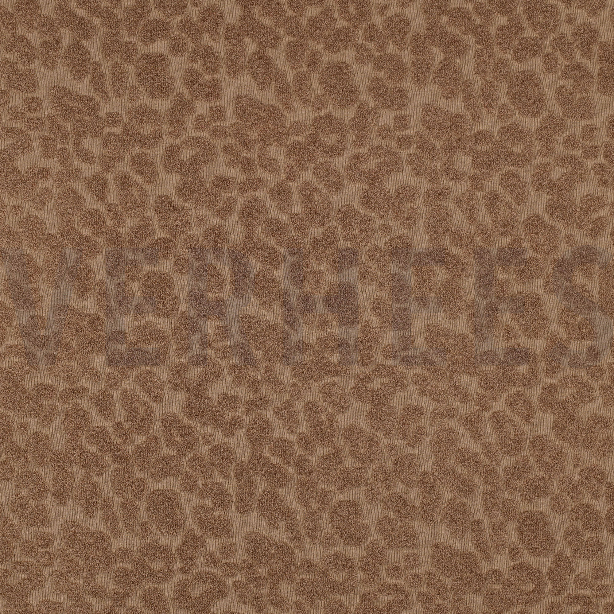 COTTON TOWELING KNIT ANIMAL SKIN BROWN (high resolution)