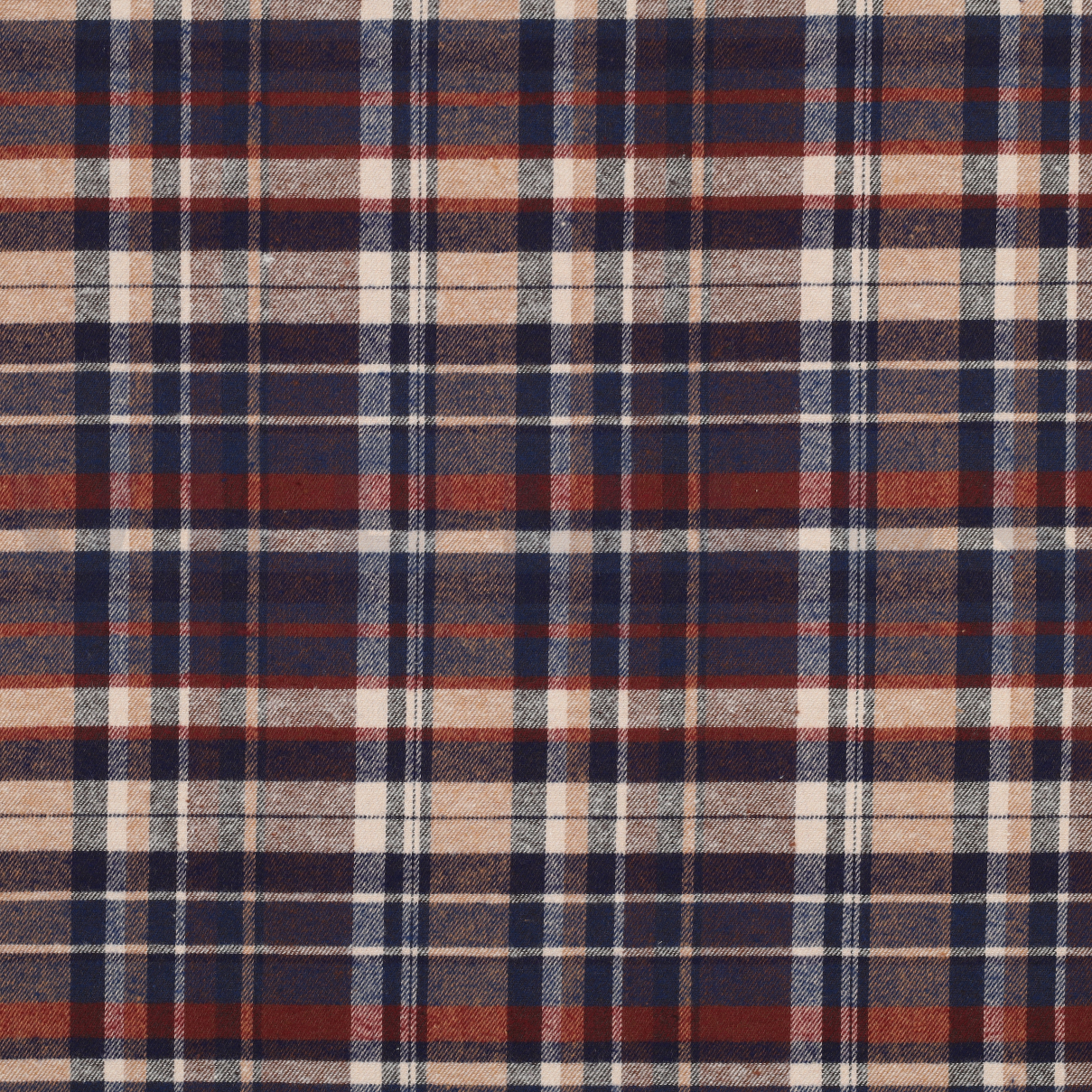 COTTON YARN DYED BRUSHED CHECKS NAVY (high resolution)