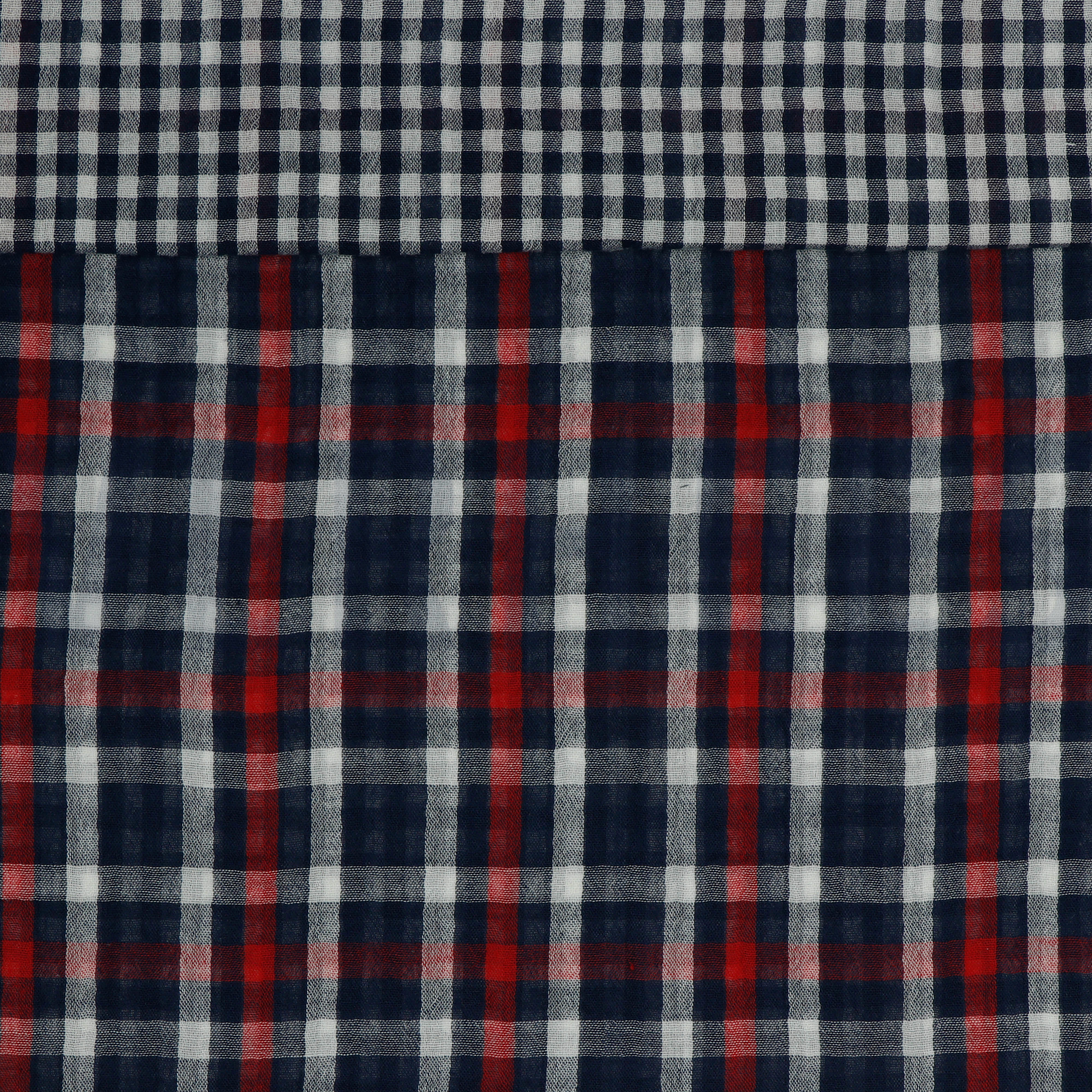 DOUBLE GAUZE DOUBLE SIDED CHECKS NAVY (high resolution)