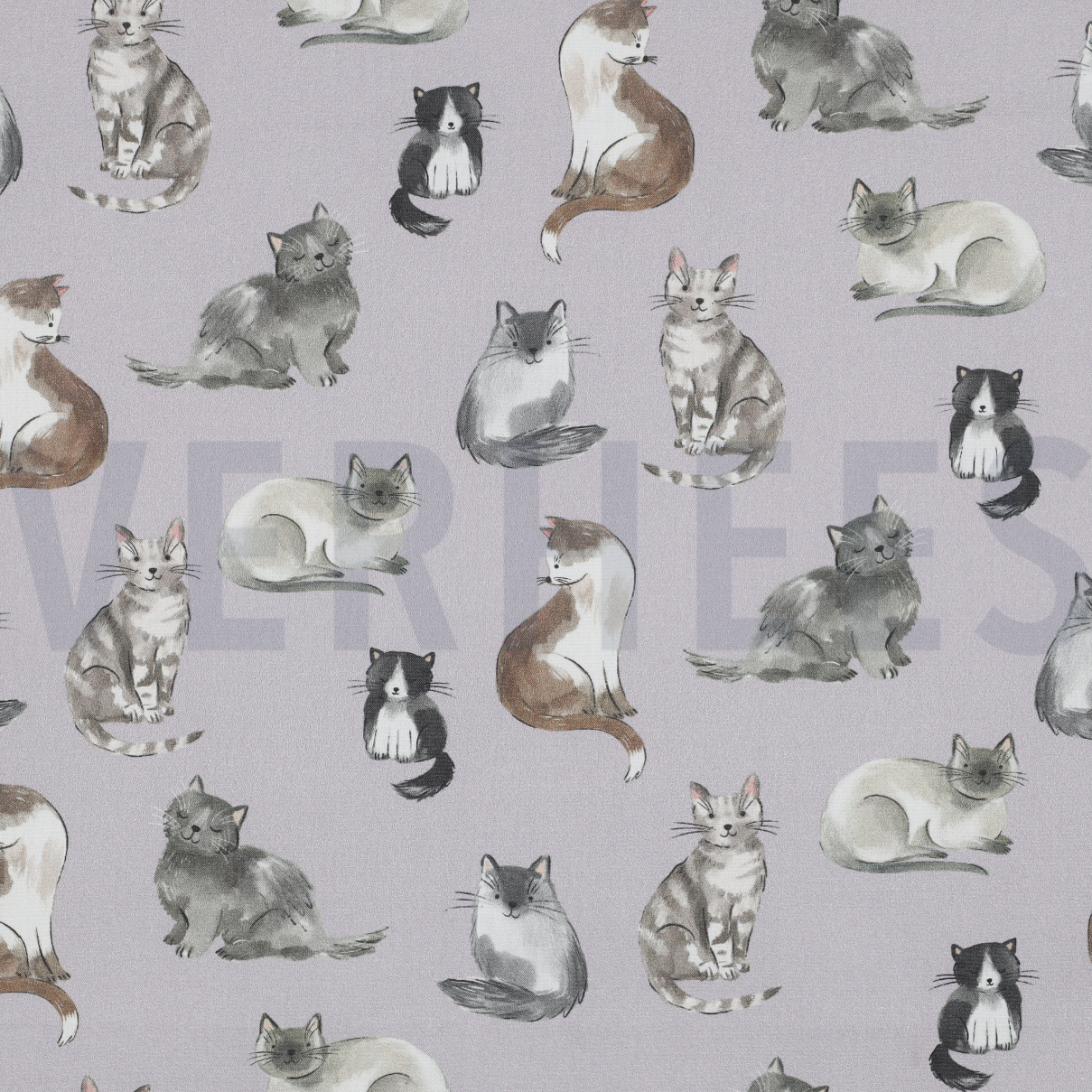 FINE POPLIN DIGITAL CATS LAVENDER (high resolution)