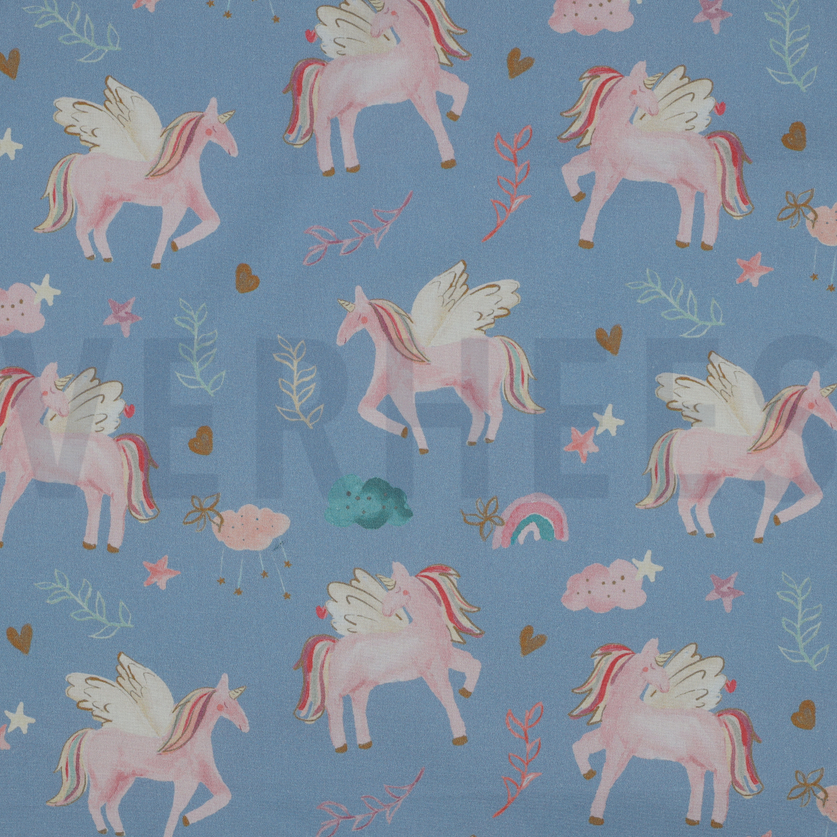 FINE POPLIN DIGITAL UNICORNS LIGHT BLUE (high resolution)