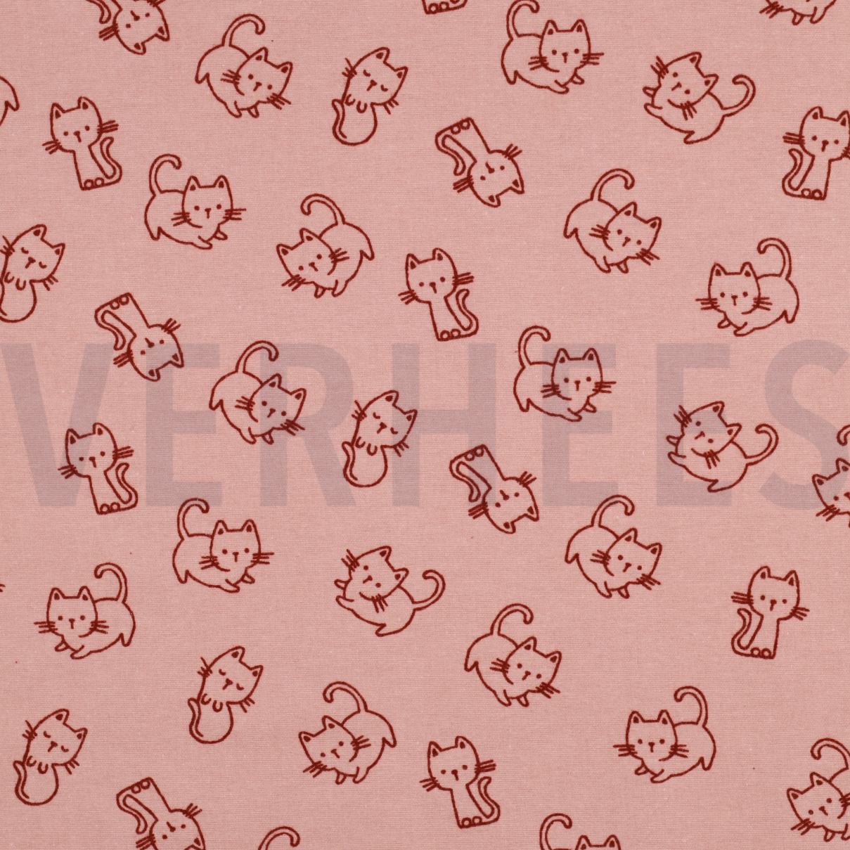 FLANNEL CATS OLD ROSE (high resolution)