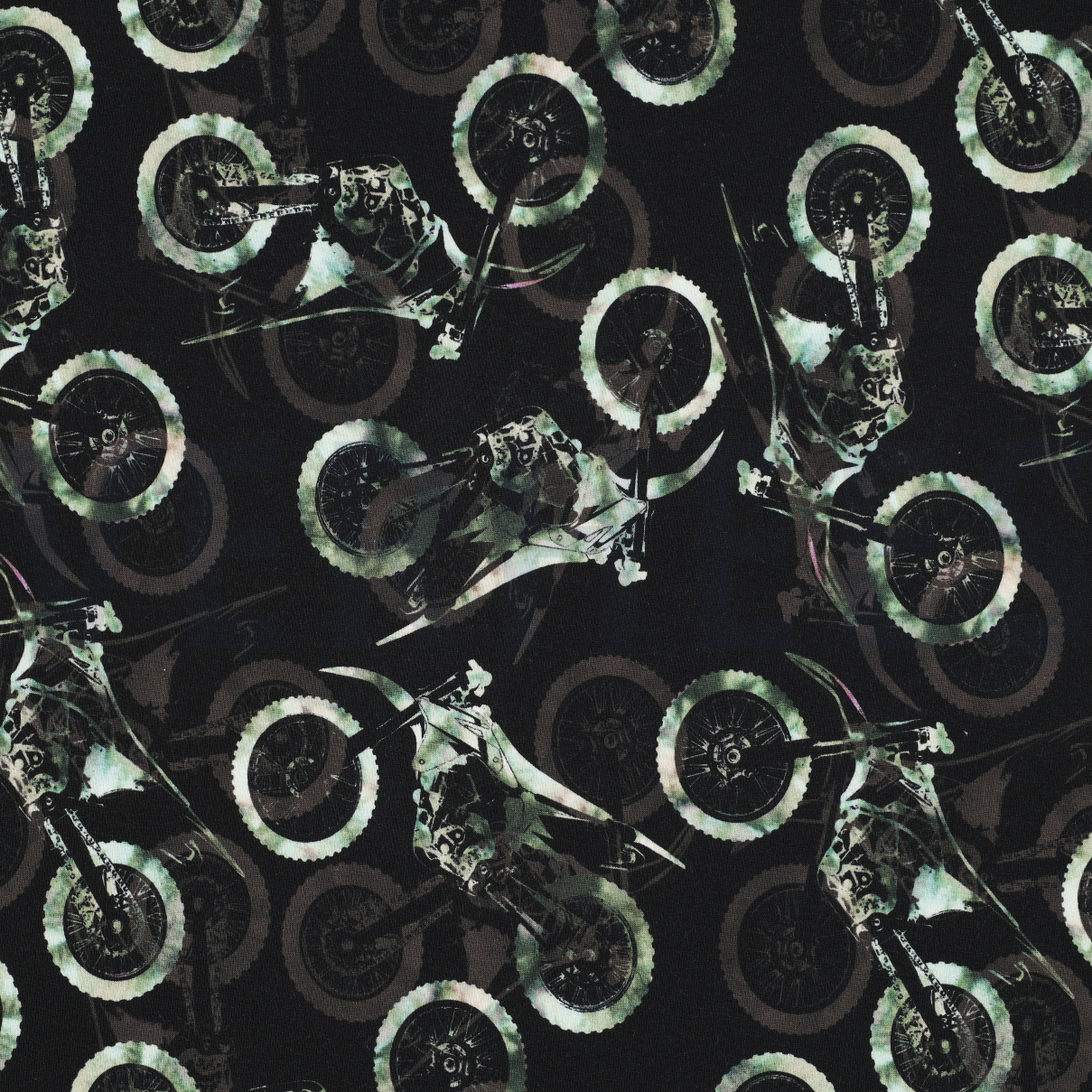 SWEAT DIGITAL DIRT BIKES BLACK / GREEN (high resolution)