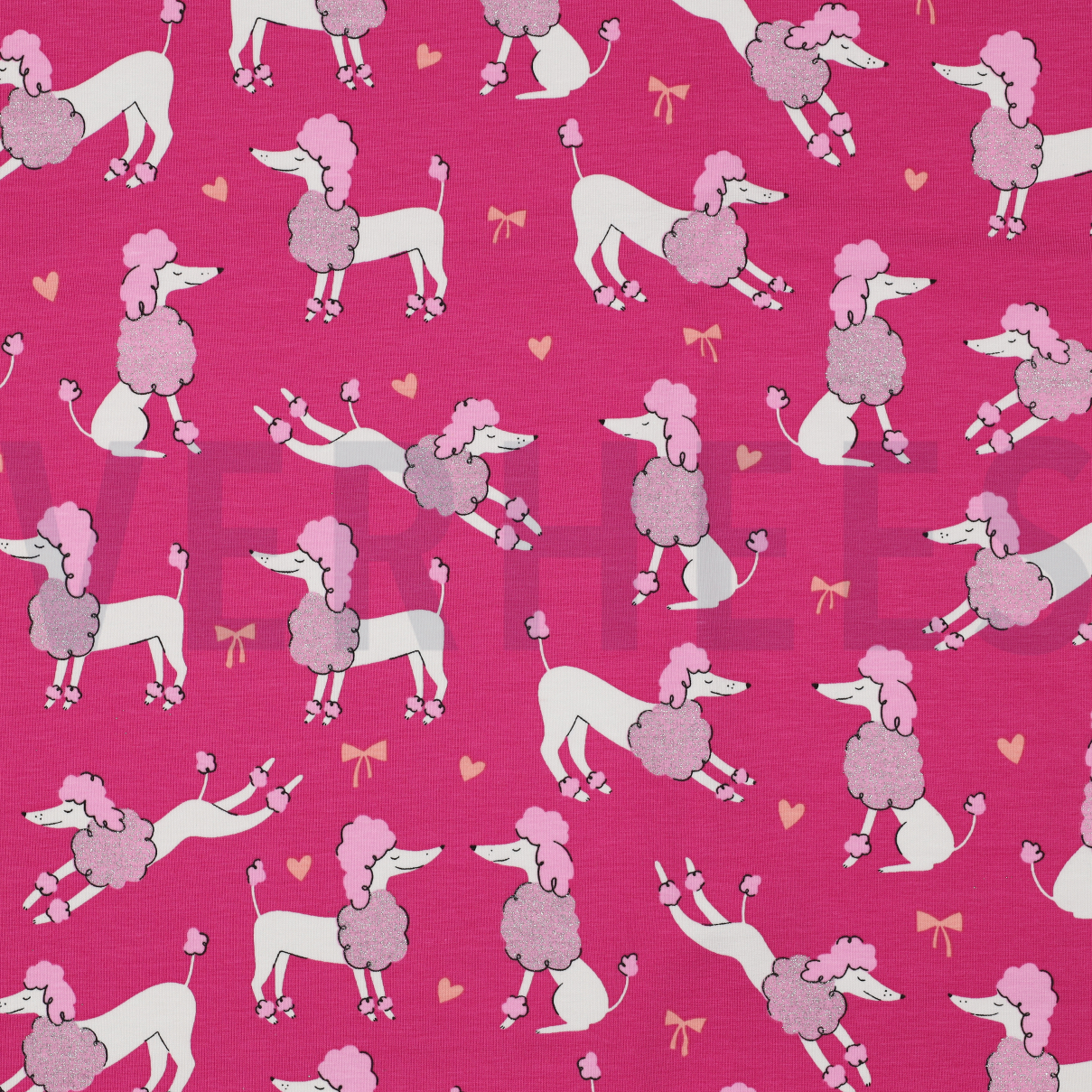 JERSEY GLITTER POODLES FUCHSIA (high resolution)