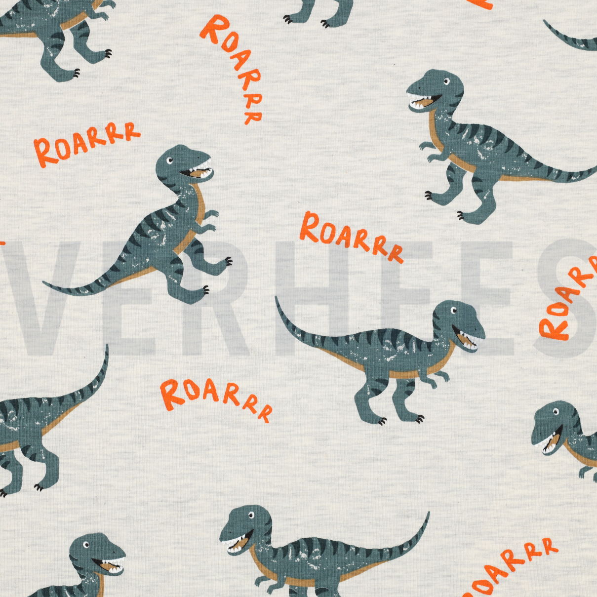 JERSEY MELANGE DINOSAURS ECRU MELANGE (high resolution)