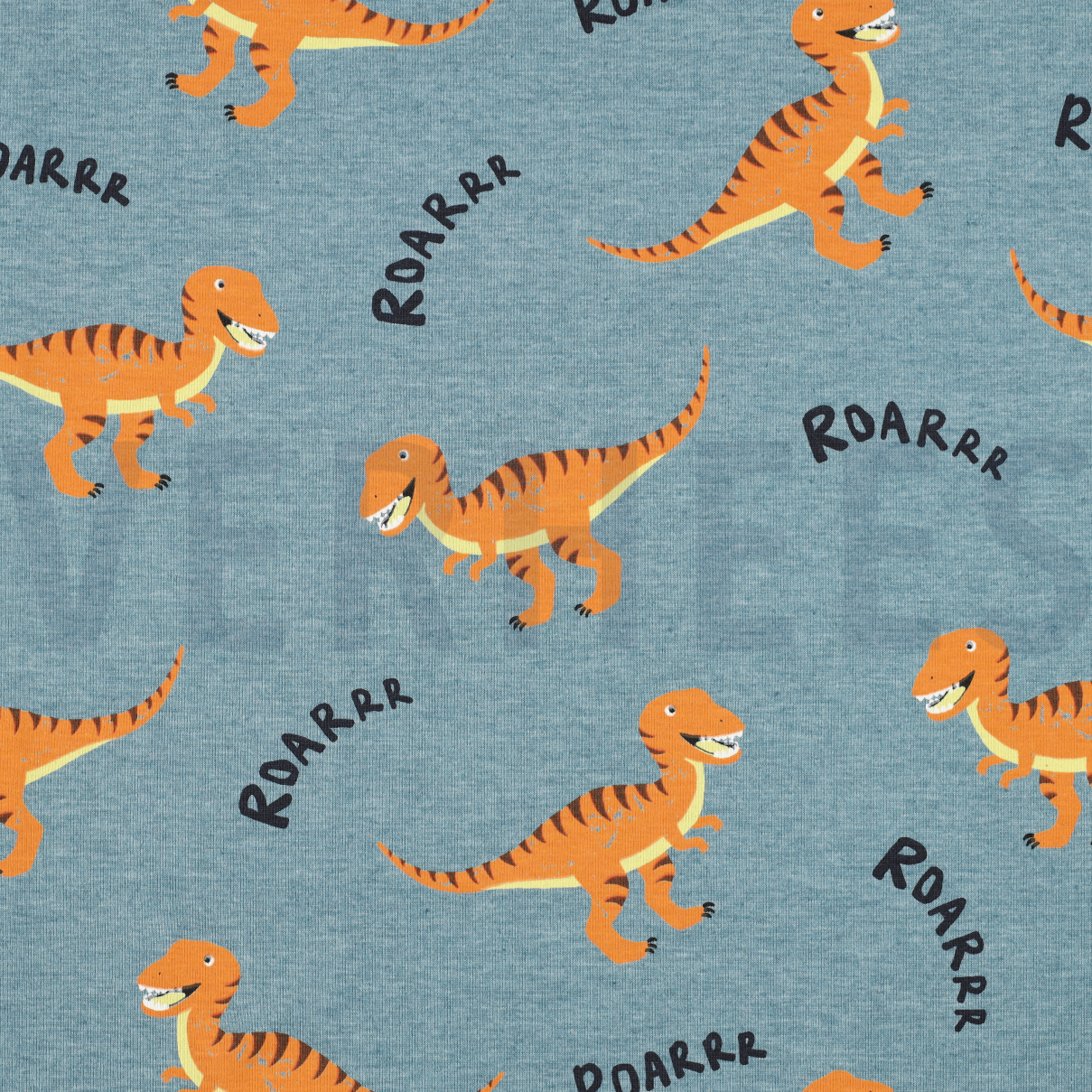 JERSEY MELANGE DINOSAURS SMOKE BLUE MELANGE (high resolution)