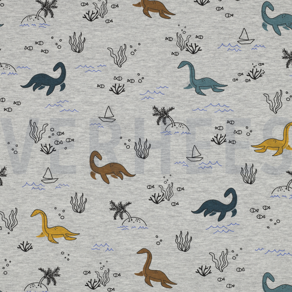 JERSEY MELANGE WATER DINOSAURS LIGHT GREY MELANGE (high resolution)