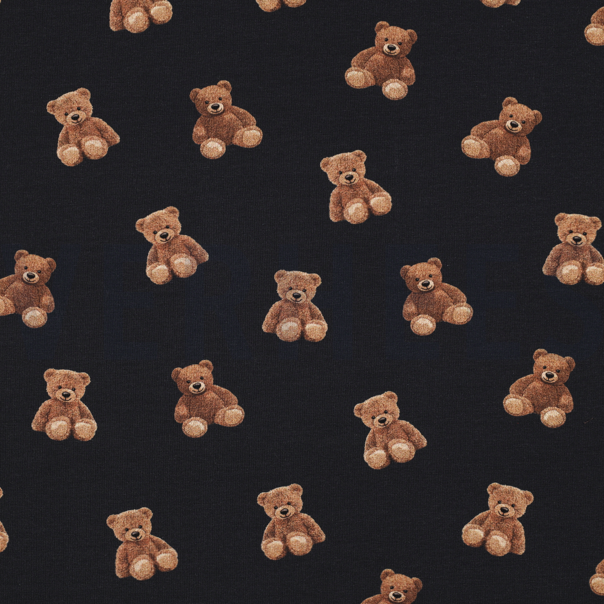 JERSEY GOTS DIGITAL TEDDY BEARS NAVY (high resolution)