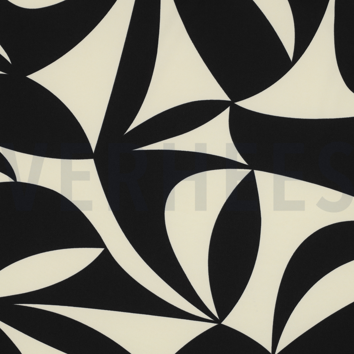 MAGNOLIA STRETCH GEOMETRIC BLACK (high resolution)