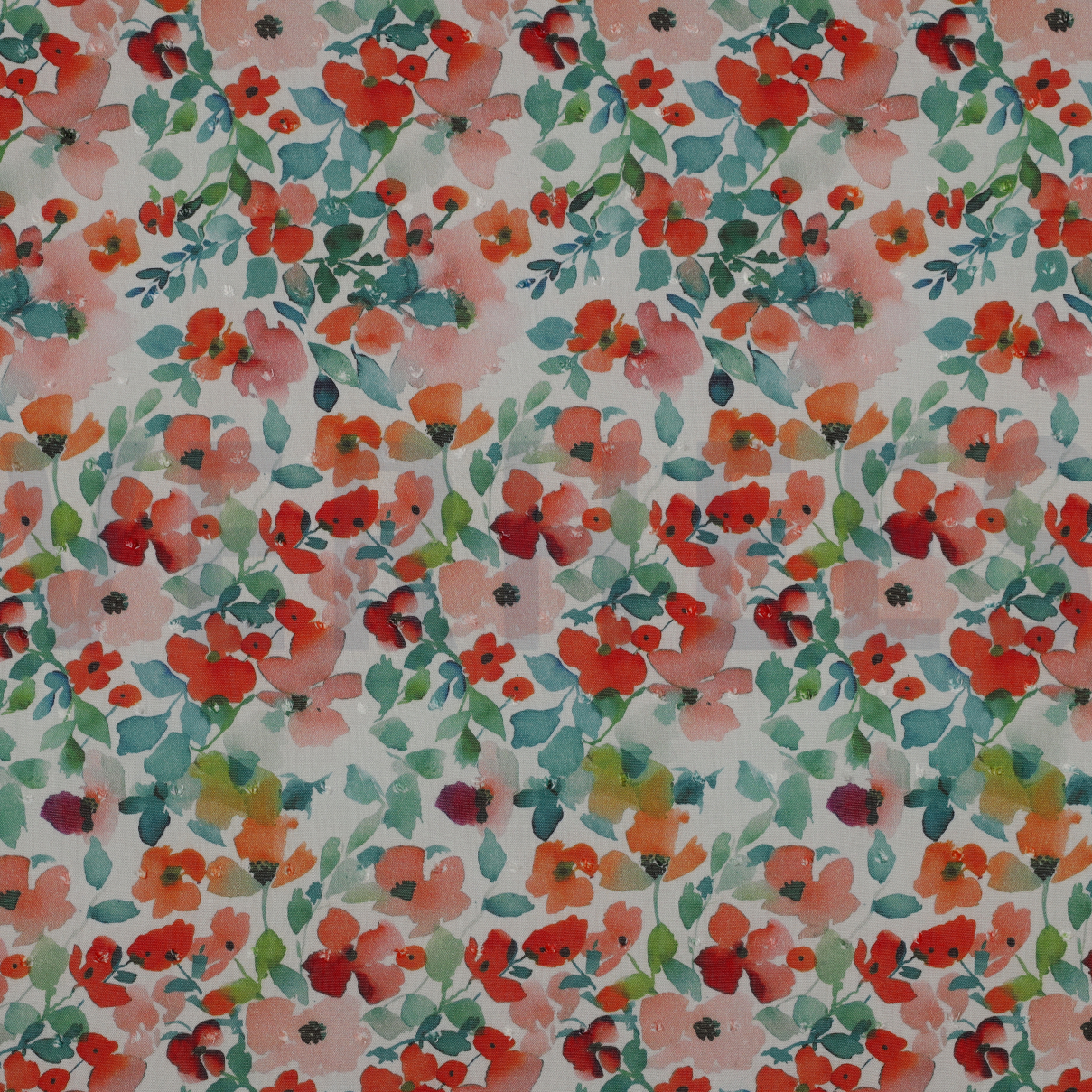 VISCOSE DOBBY DIGITAL FLOWERS WHITE (high resolution)