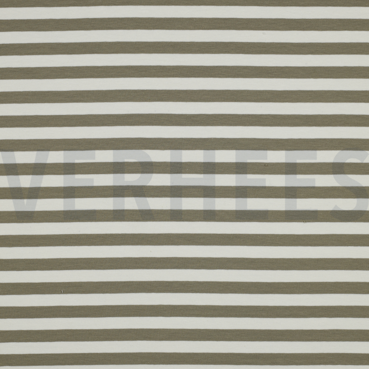 FRENCH TERRY YARN DYED STRIPES MOSS GREEN / OFF WHITE (high resolution)