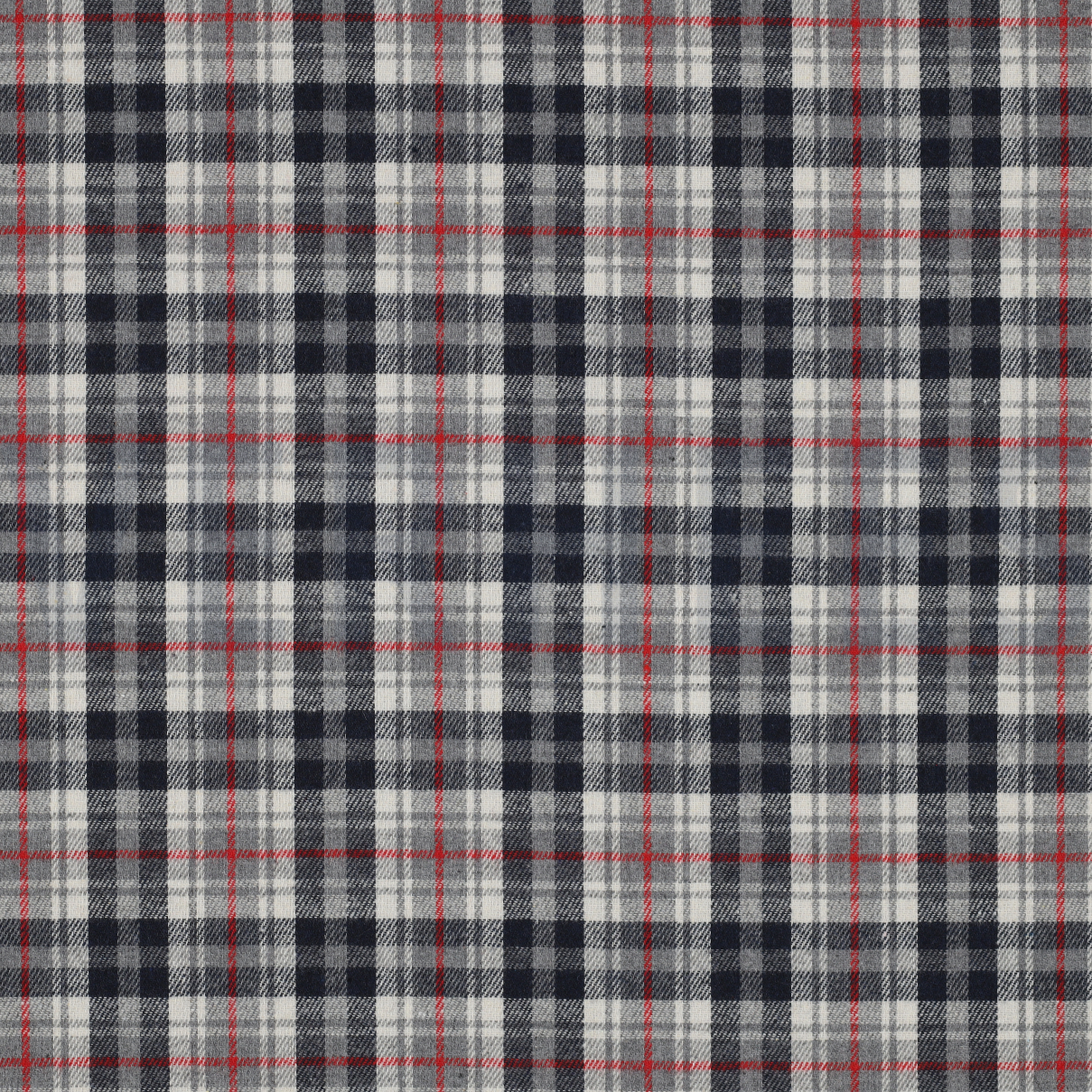 BRUSHED CHECKS YARN DYED NAVY/ECRU/RED (high resolution)