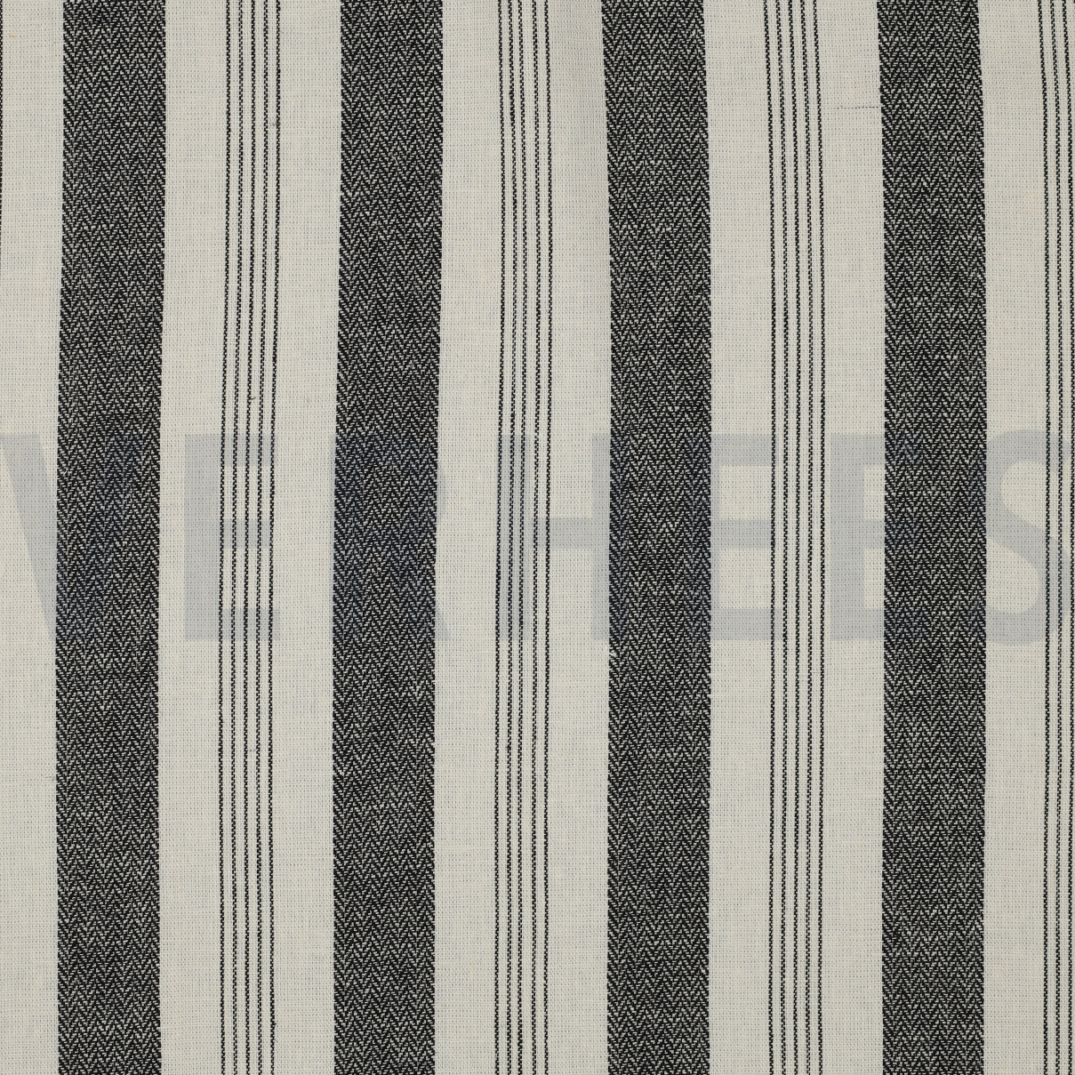 LINEN VISCOSE YARN DYED STRIPES BLACK (high resolution)