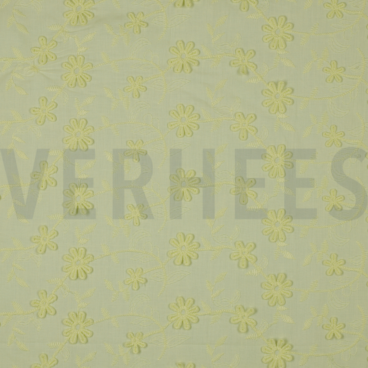 COTTON VOILE EMBROIDERY FLOWERS YELLOW (high resolution)