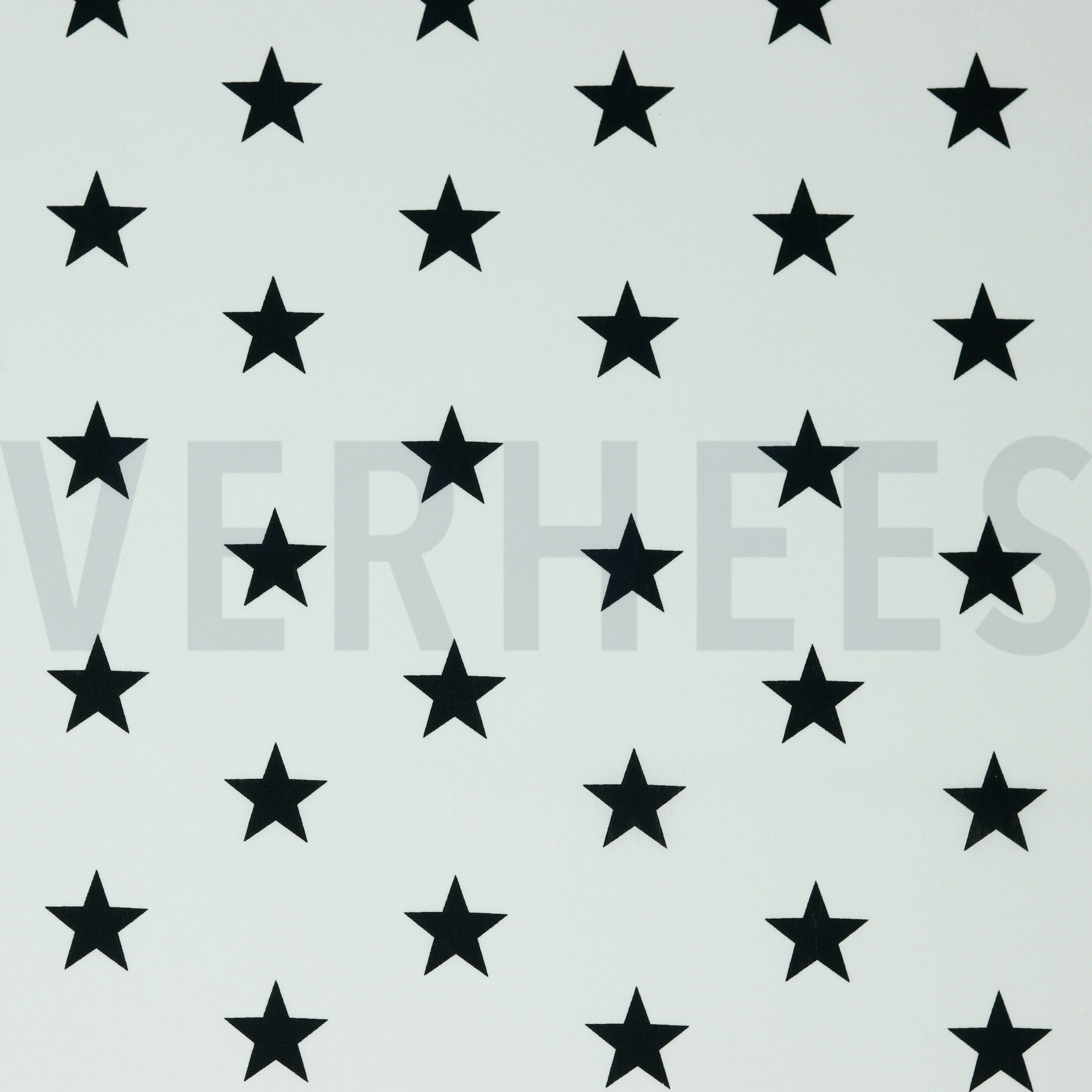 POPLIN STARS WHITE/BLACK (high resolution)