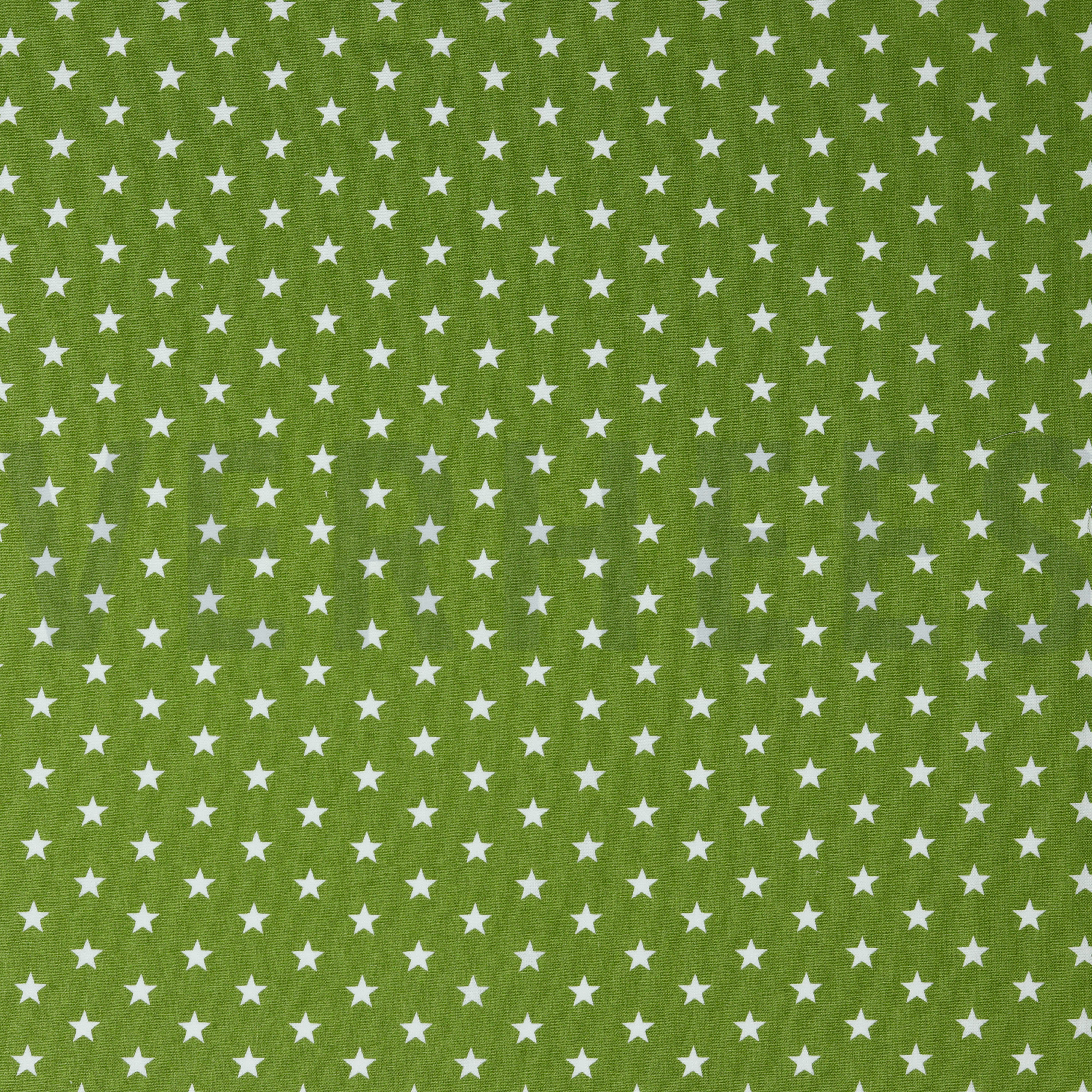 POPLIN PETIT STARS GREEN (high resolution)