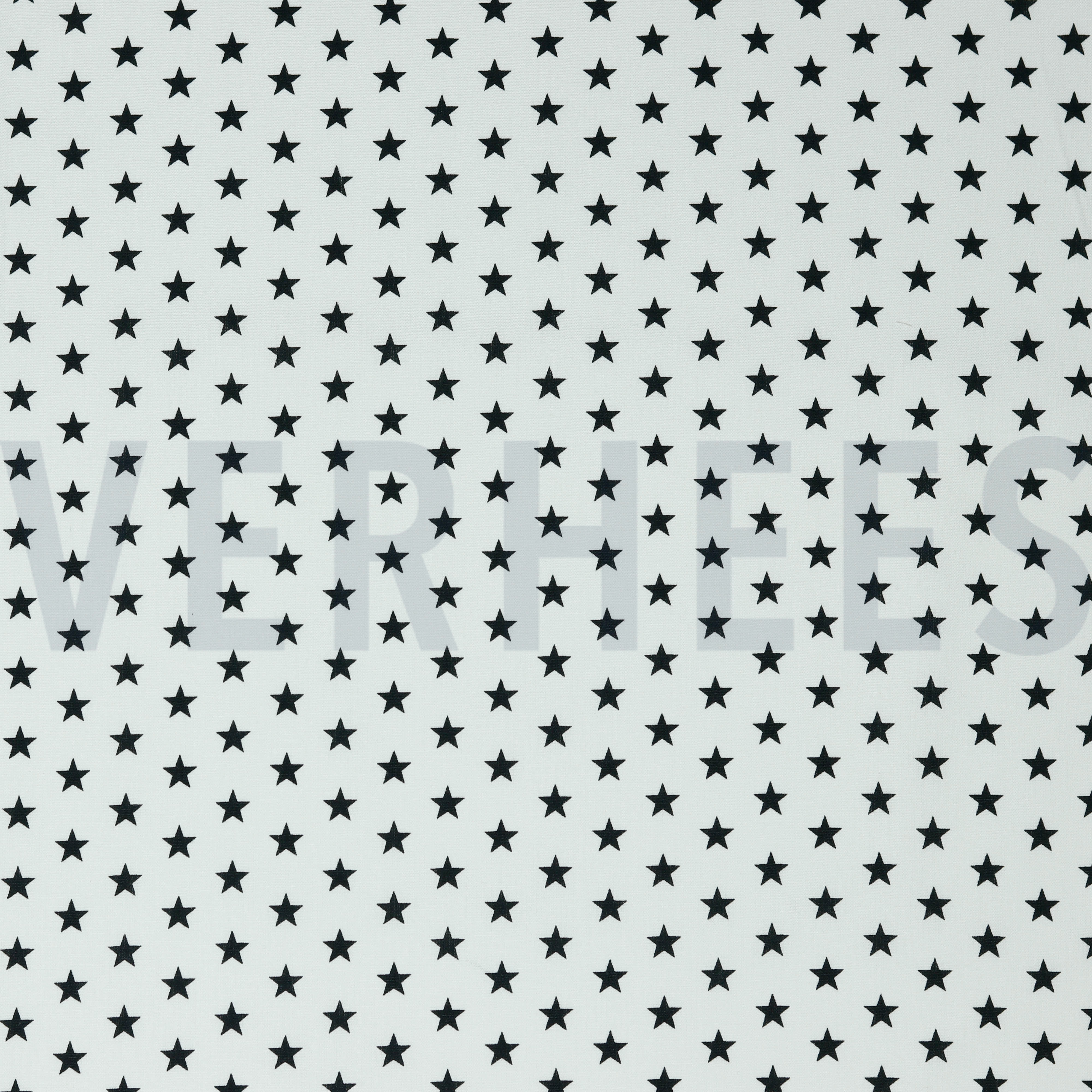 POPLIN PETIT STARS WHITE/BLACK (high resolution)