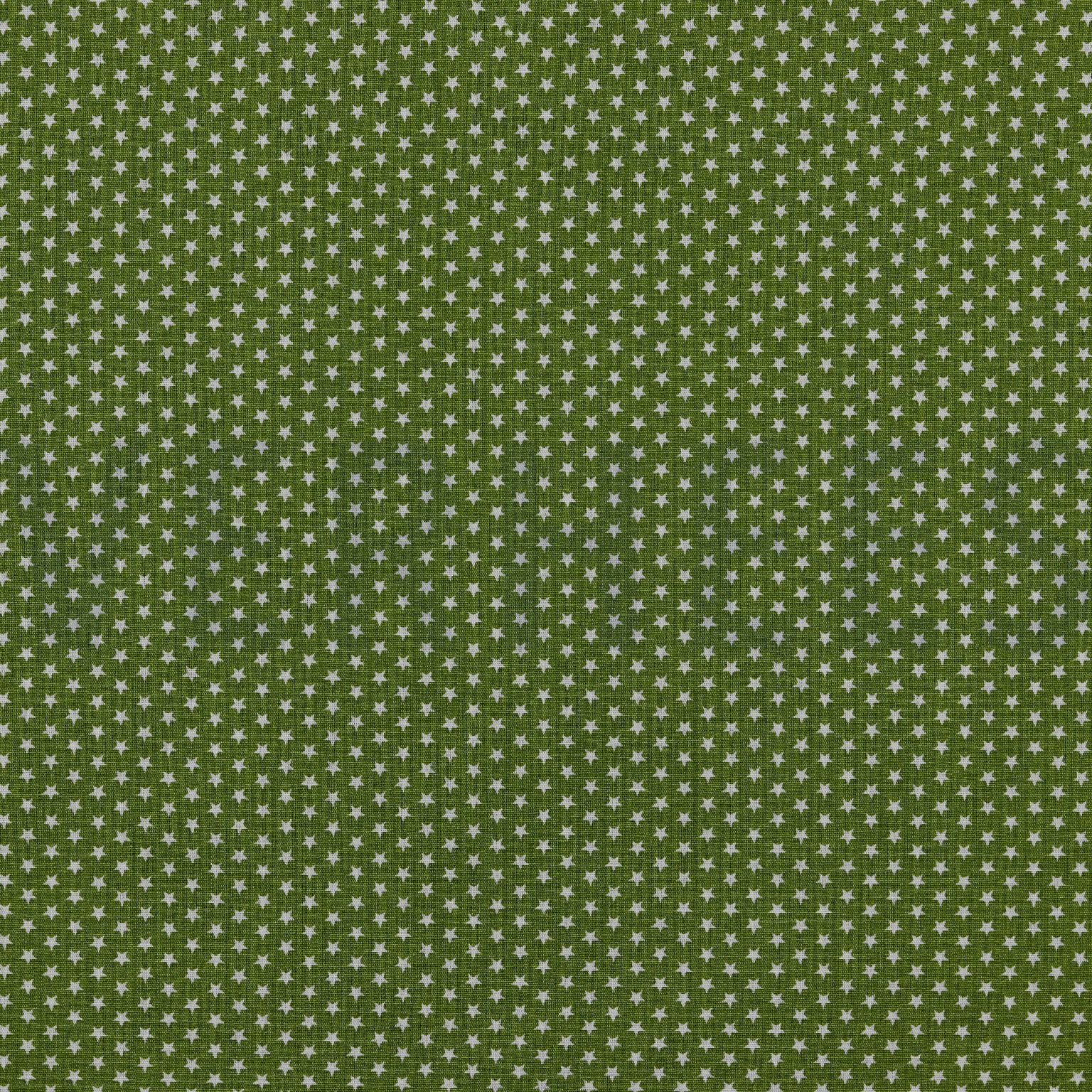 POPLIN MINI STARS DARK GREEN (high resolution)