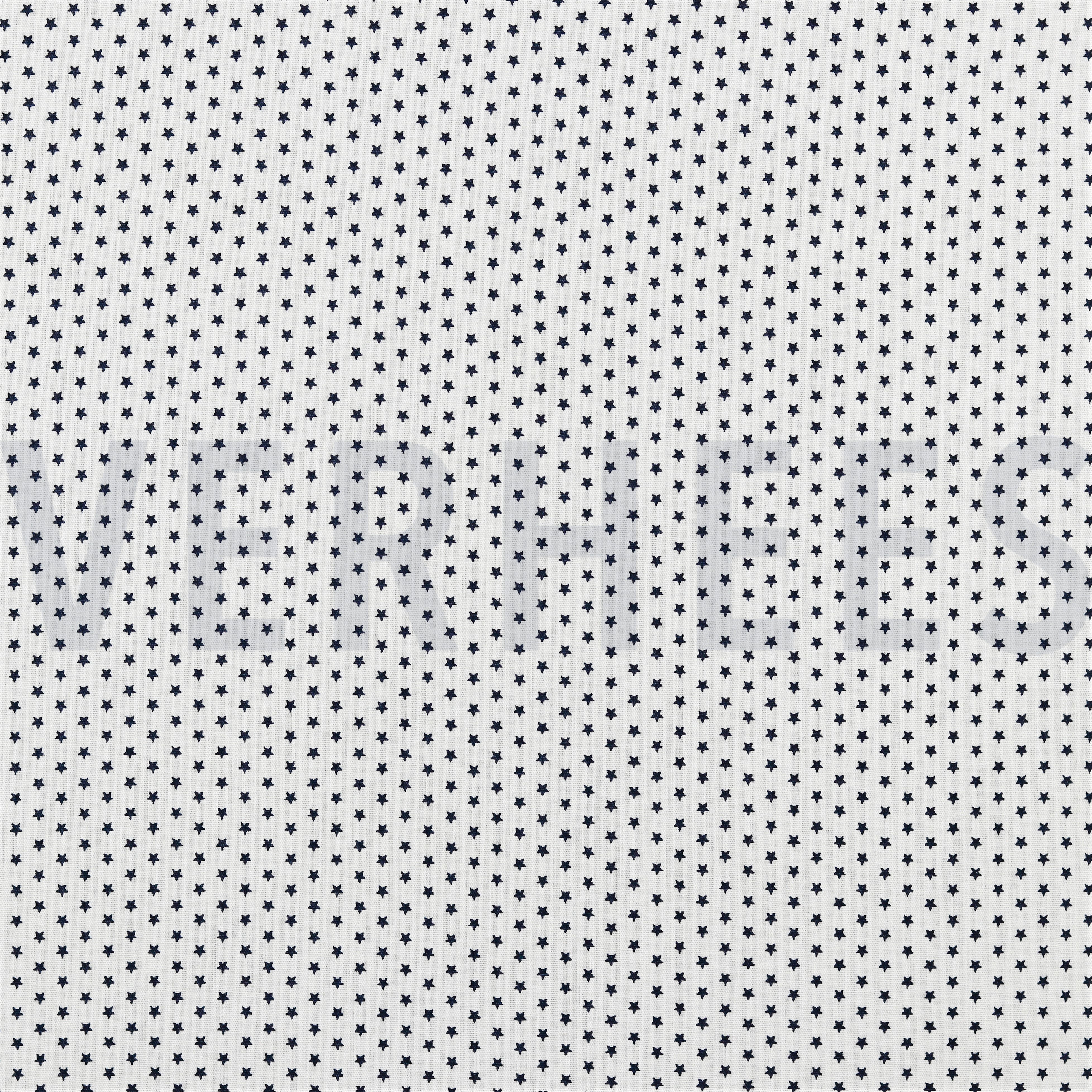 POPLIN MINI STARS WHITE/NAVY (high resolution)