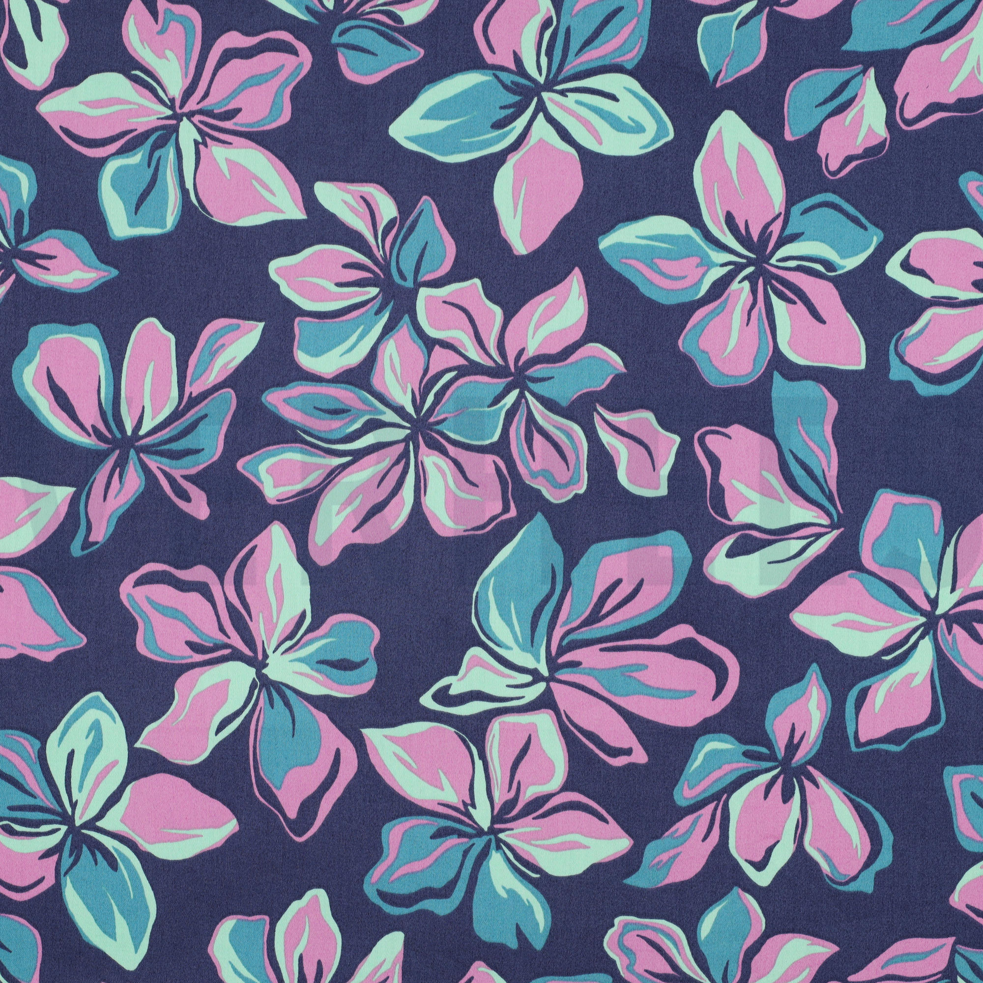 COTTON SATIN FLOWERS NAVY (high resolution)