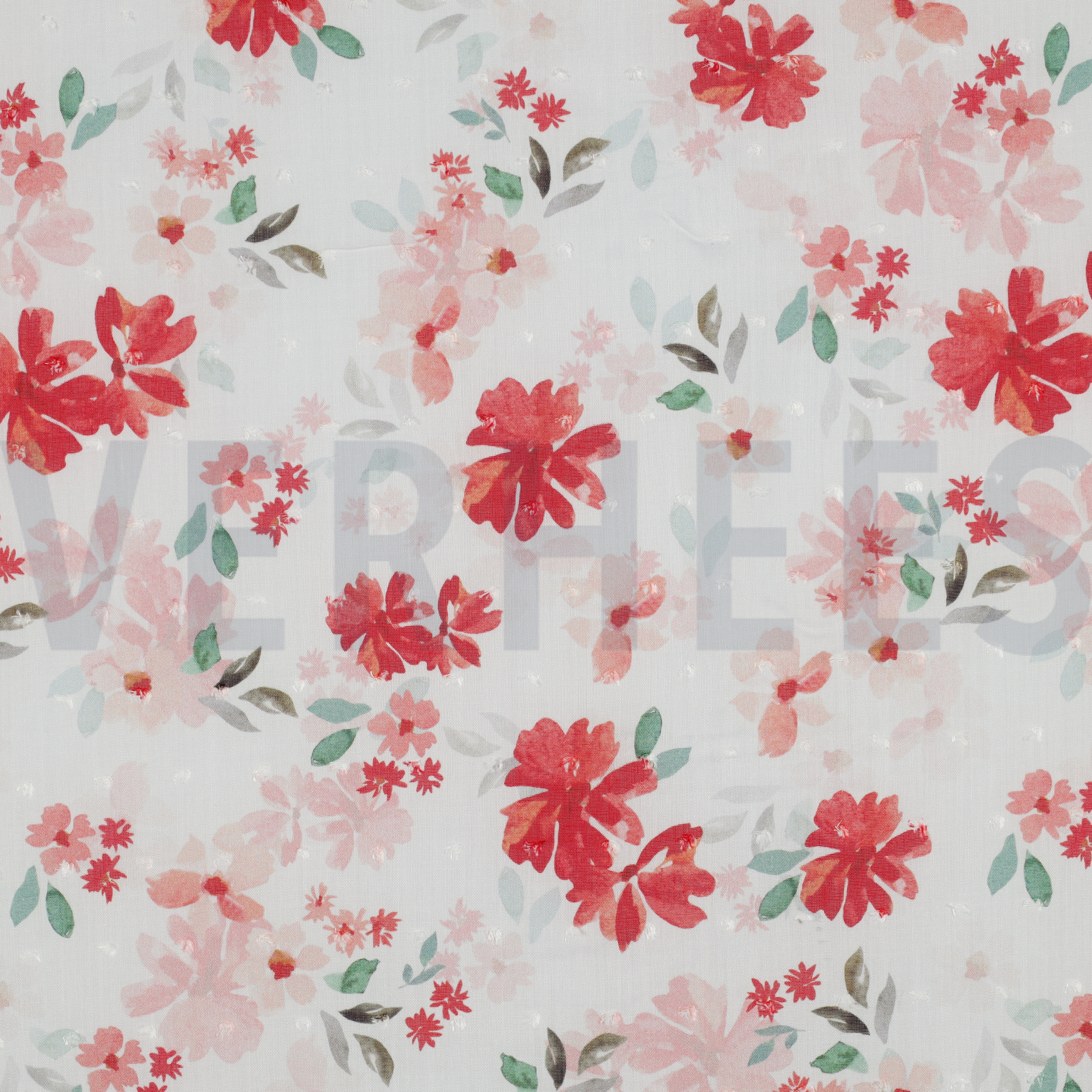 VISCOSE DOBBY DIGITAL FLOWERS WHITE (high resolution)