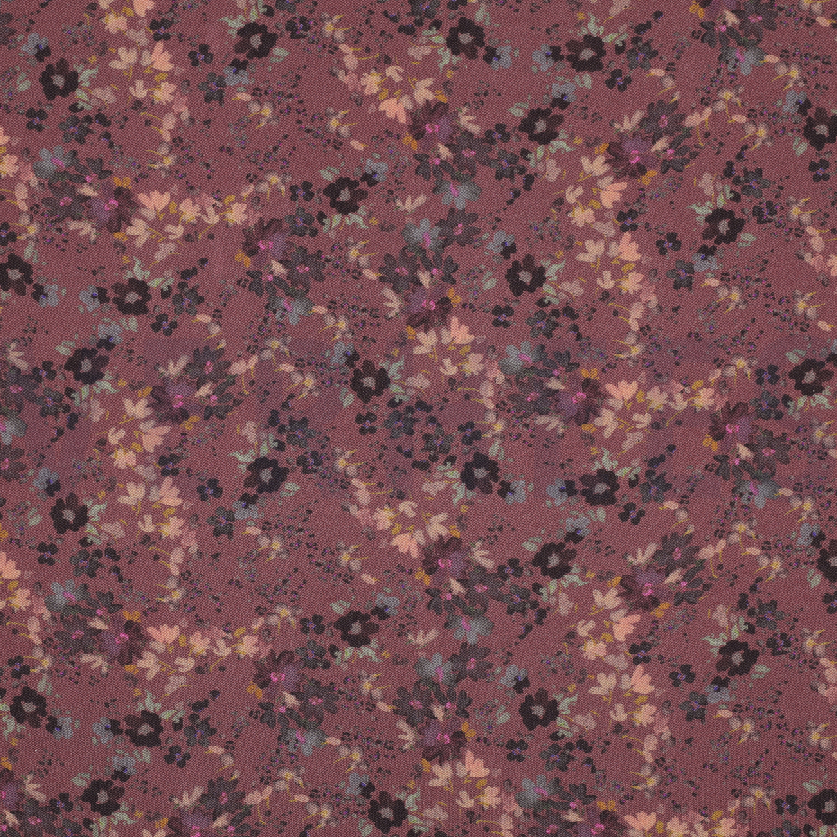 ROSELLA STRETCH DIGITAL FLOWERS ROSEWOOD (high resolution)