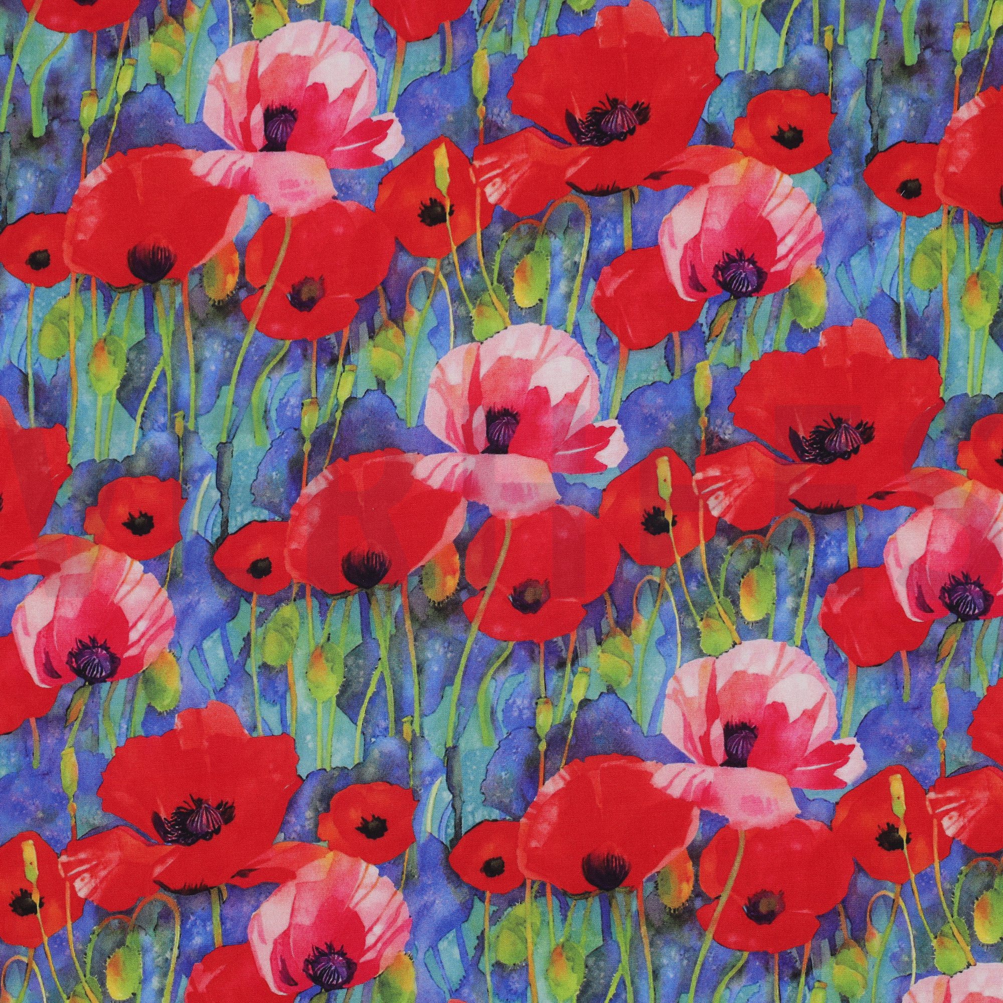 RADIANCE DIGITAL POPPIES COBALT (high resolution)