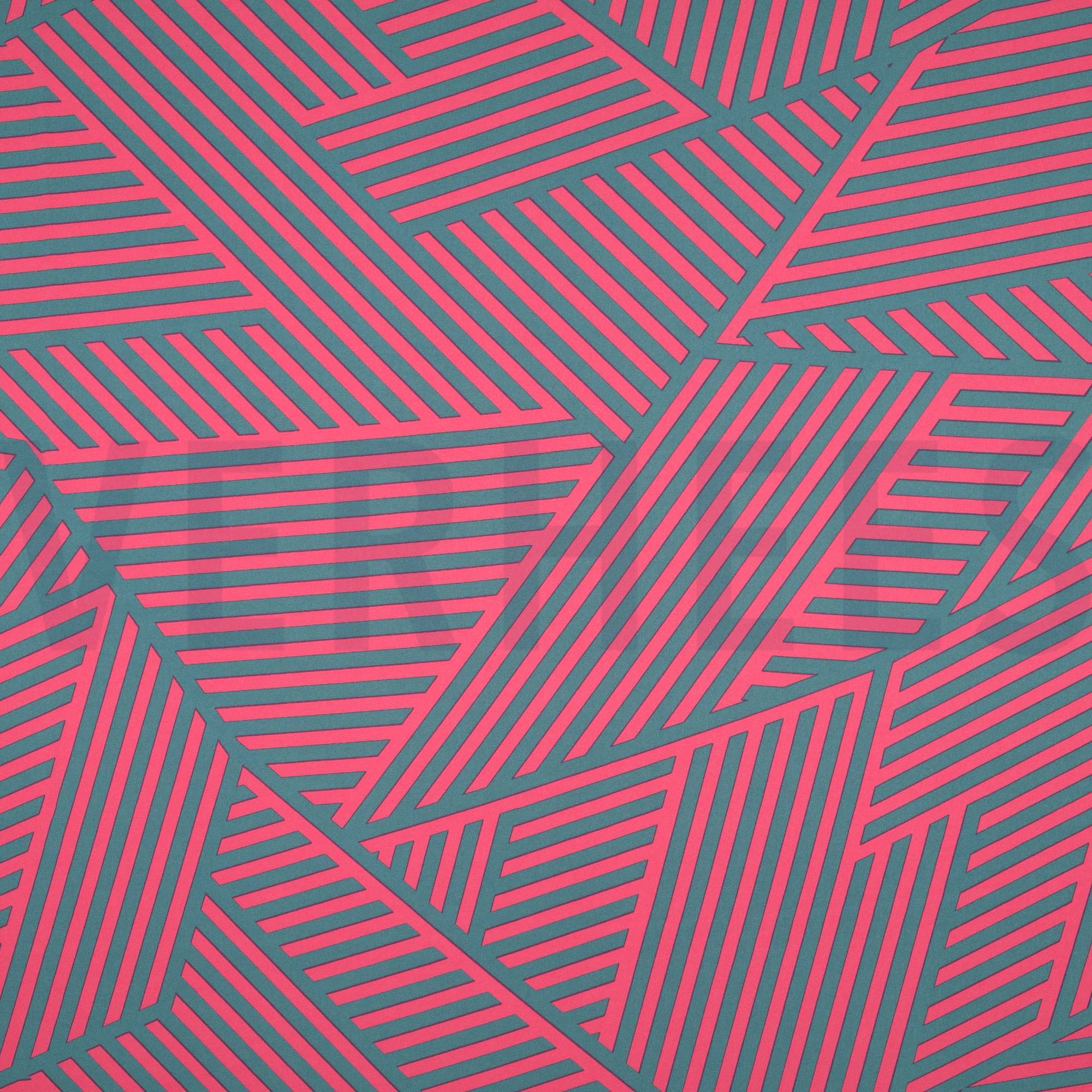 MAGNOLIA STRETCH GEOMETRIC PETROL/FUCHSIA (high resolution)