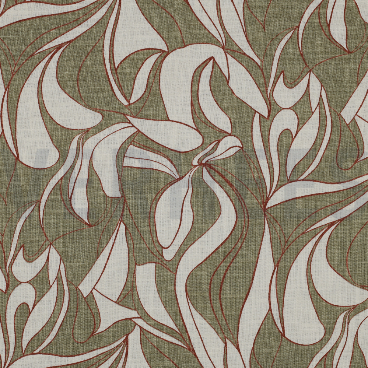 LINEN WASHED ABSTRACT OLIVE (high resolution)