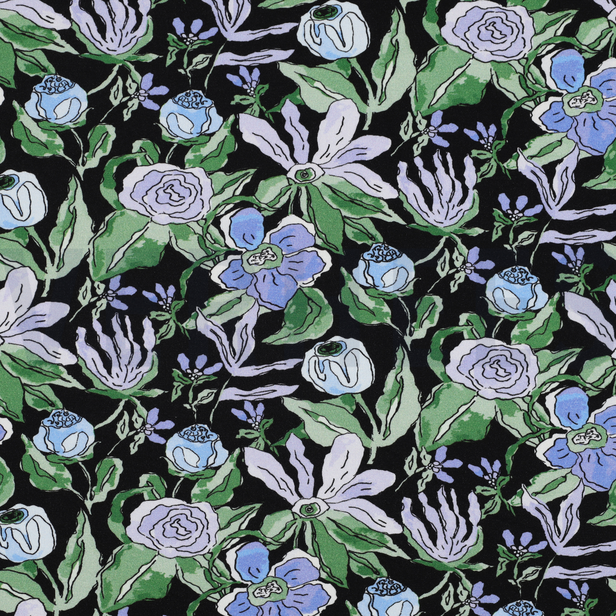 VISCOSE JERSEY DIGITAL FLOWERS BLACK (high resolution)